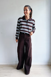 Axelle polo bruin blauw
