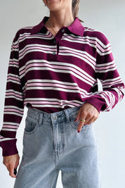 Axelle polo bordeaux roze