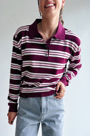 Axelle polo bordeaux roze