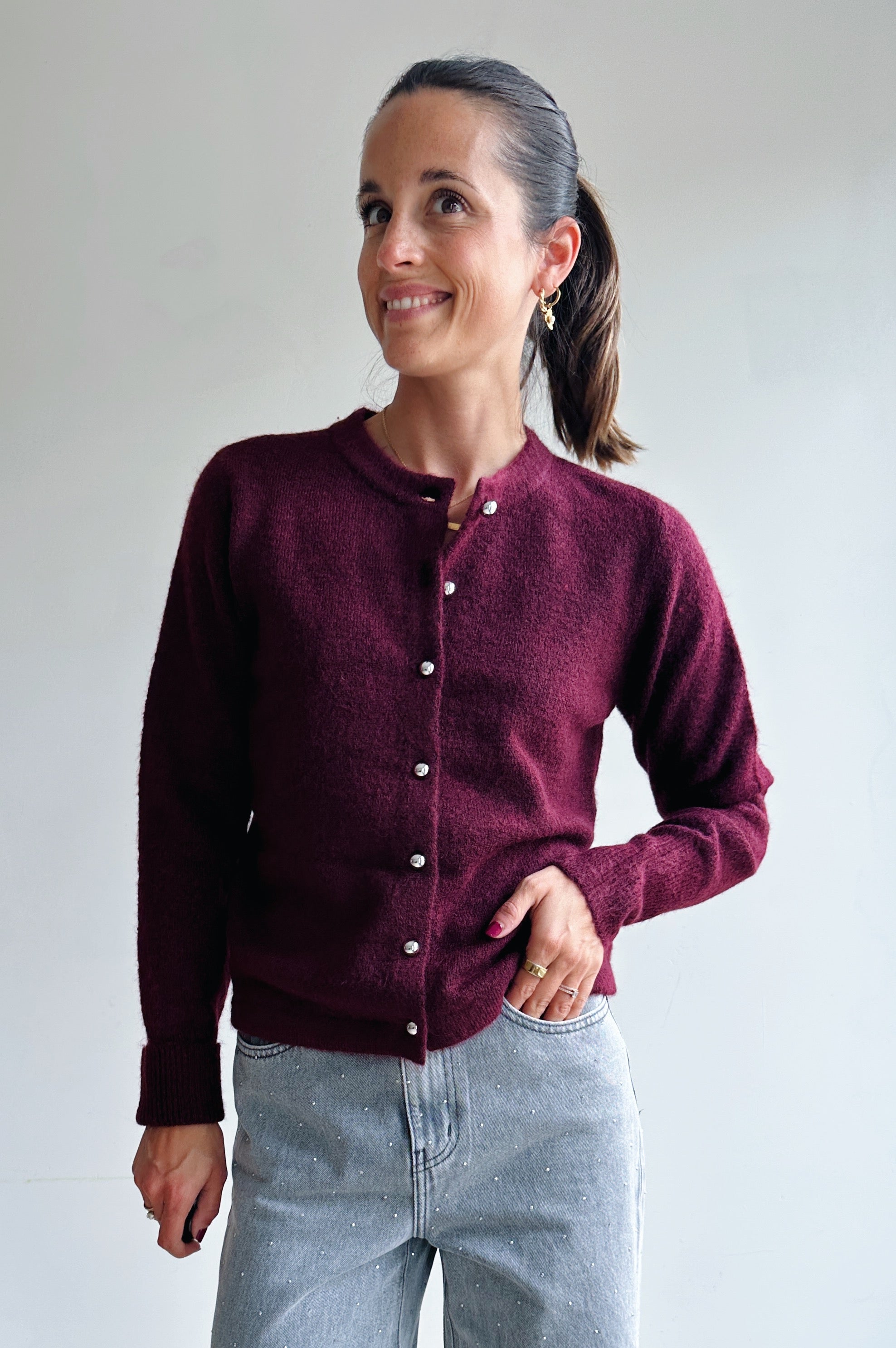 Kaniel gilet bordeaux