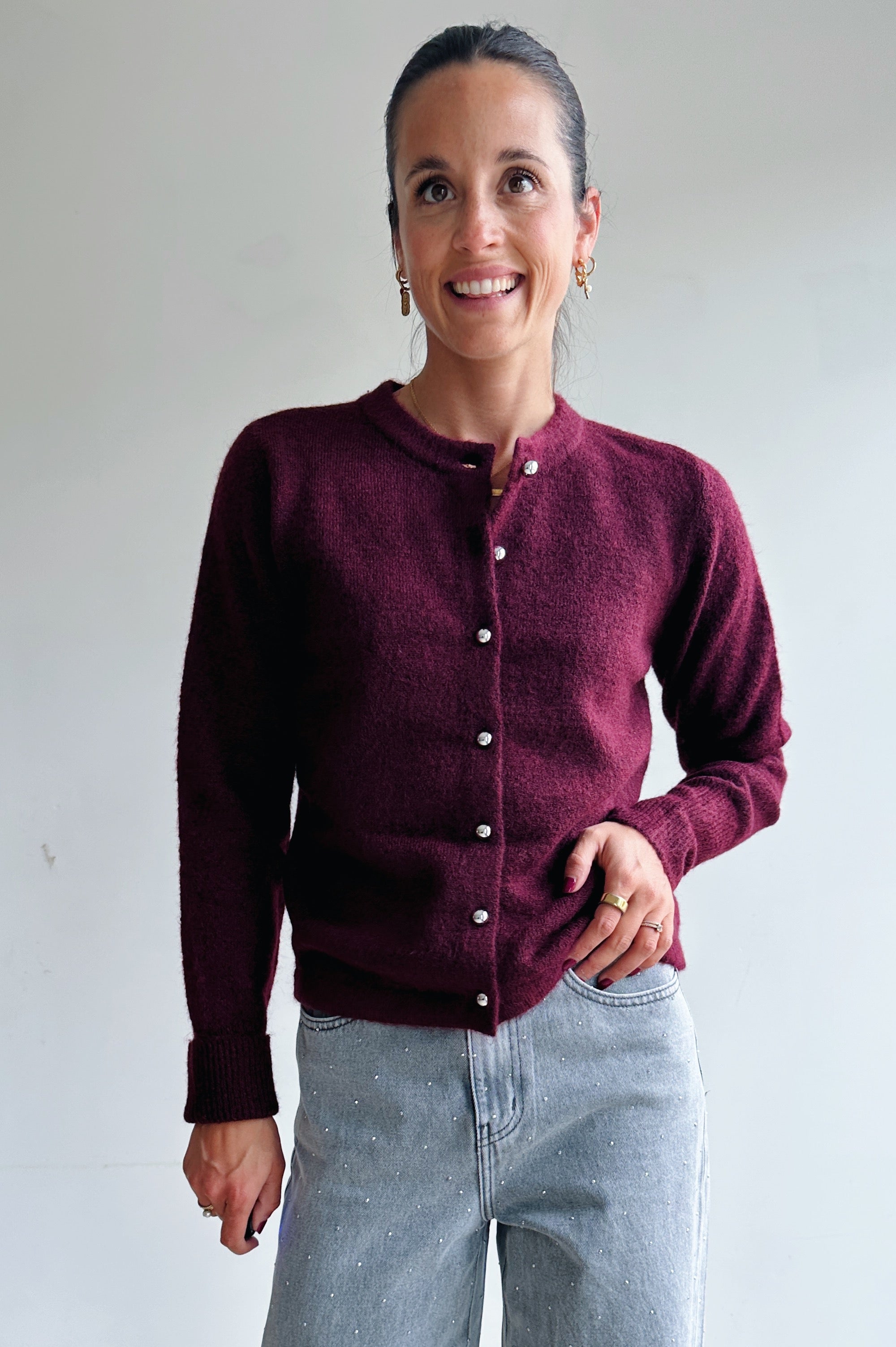 Kaniel gilet bordeaux