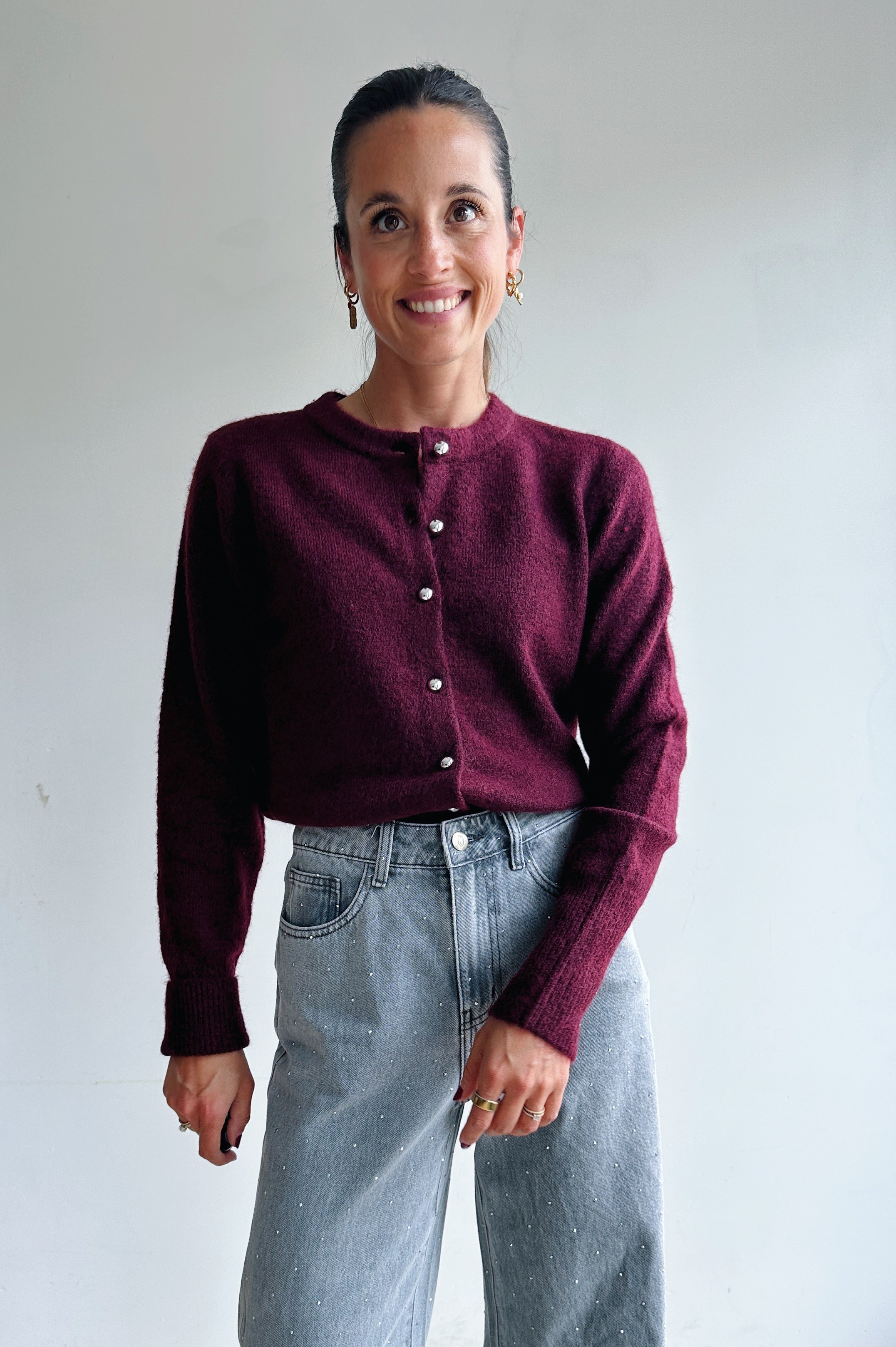 Kaniel gilet bordeaux