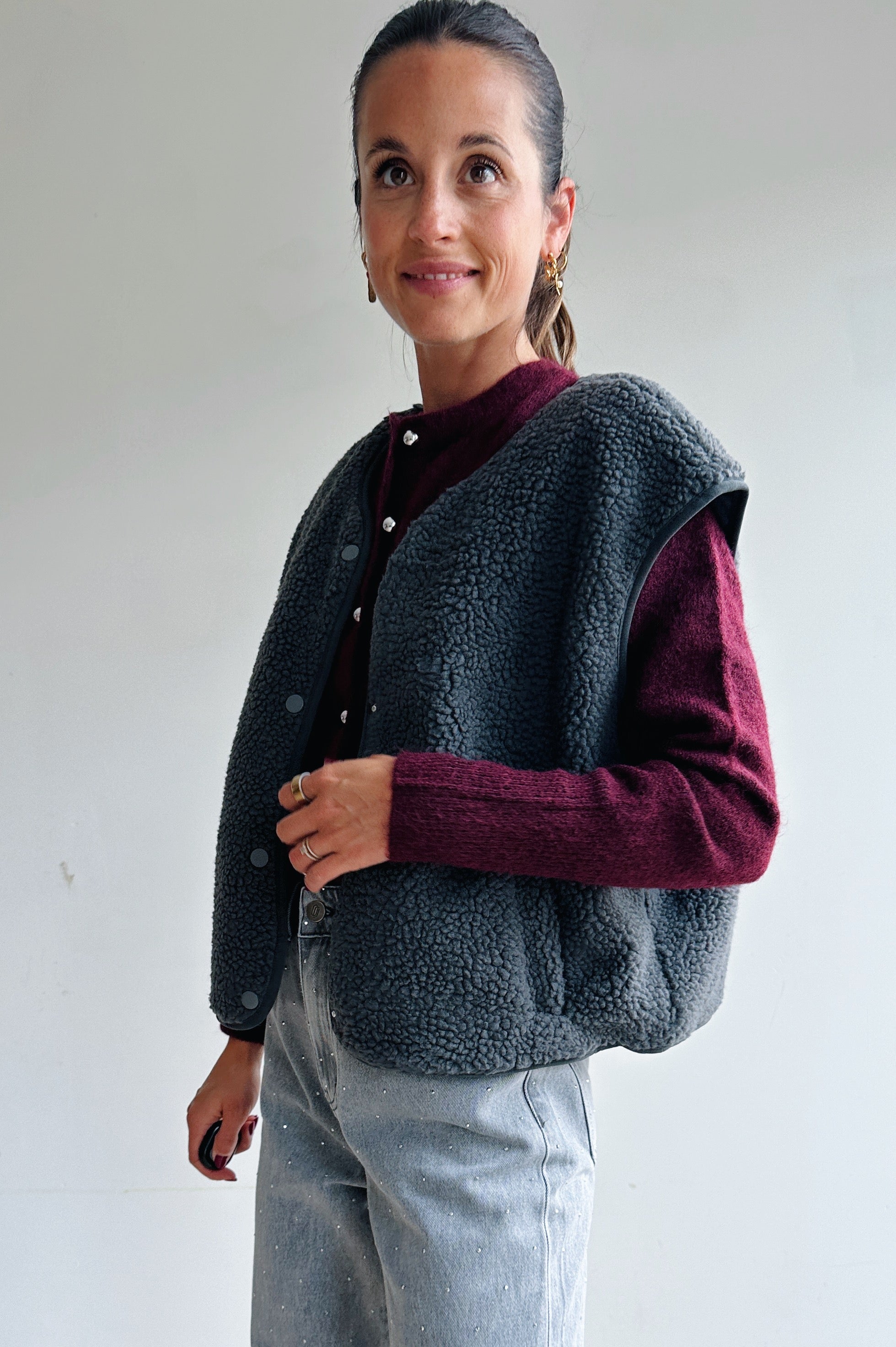 Willa gilet grijs