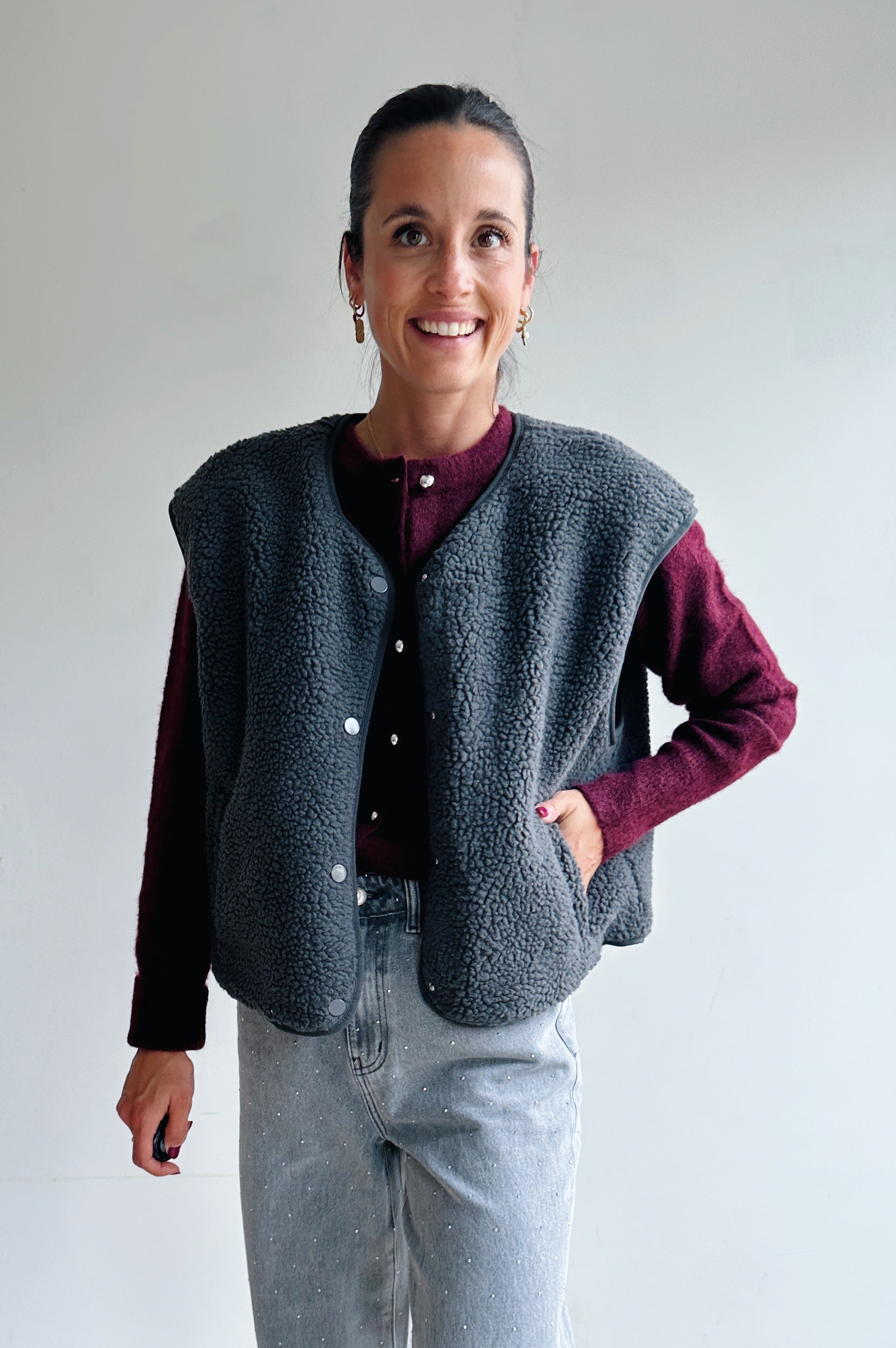 Willa gilet grijs