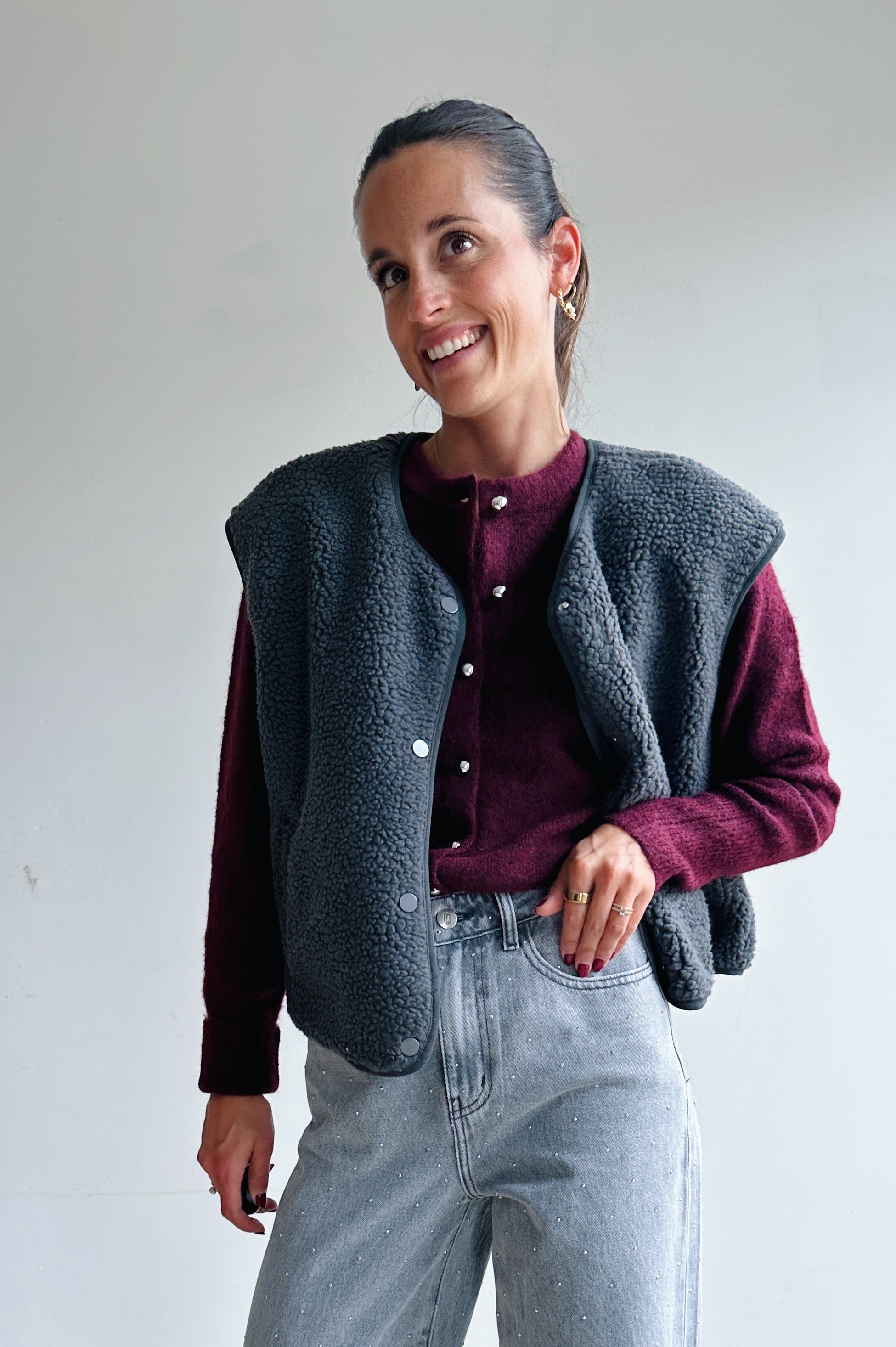 Willa gilet grijs