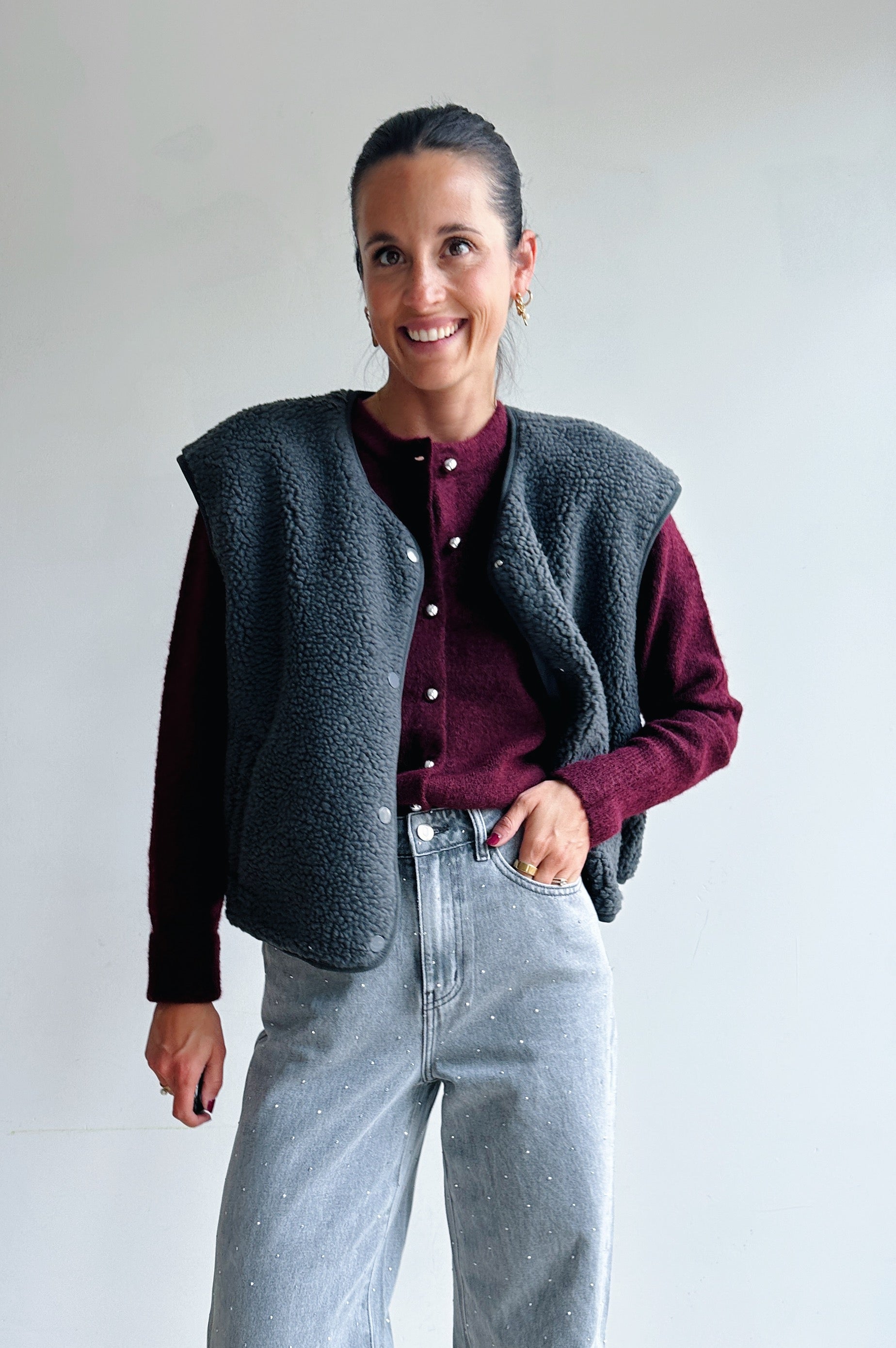 Willa gilet grijs