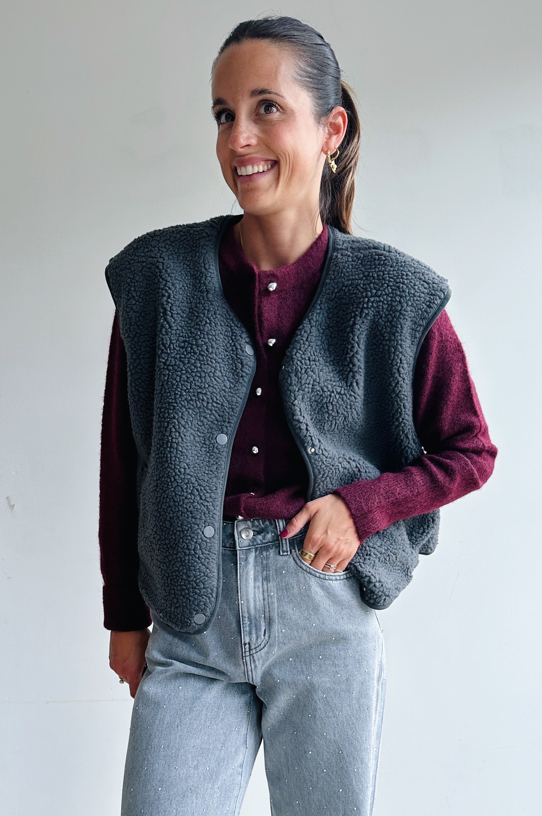 Willa gilet grijs