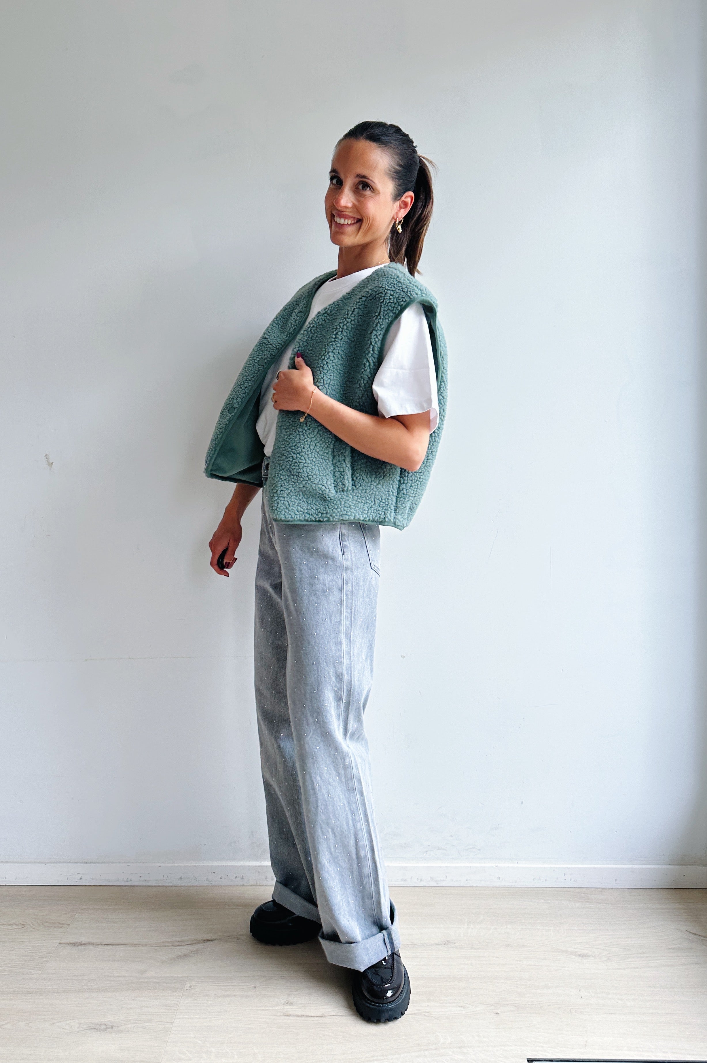 Willa gilet groen