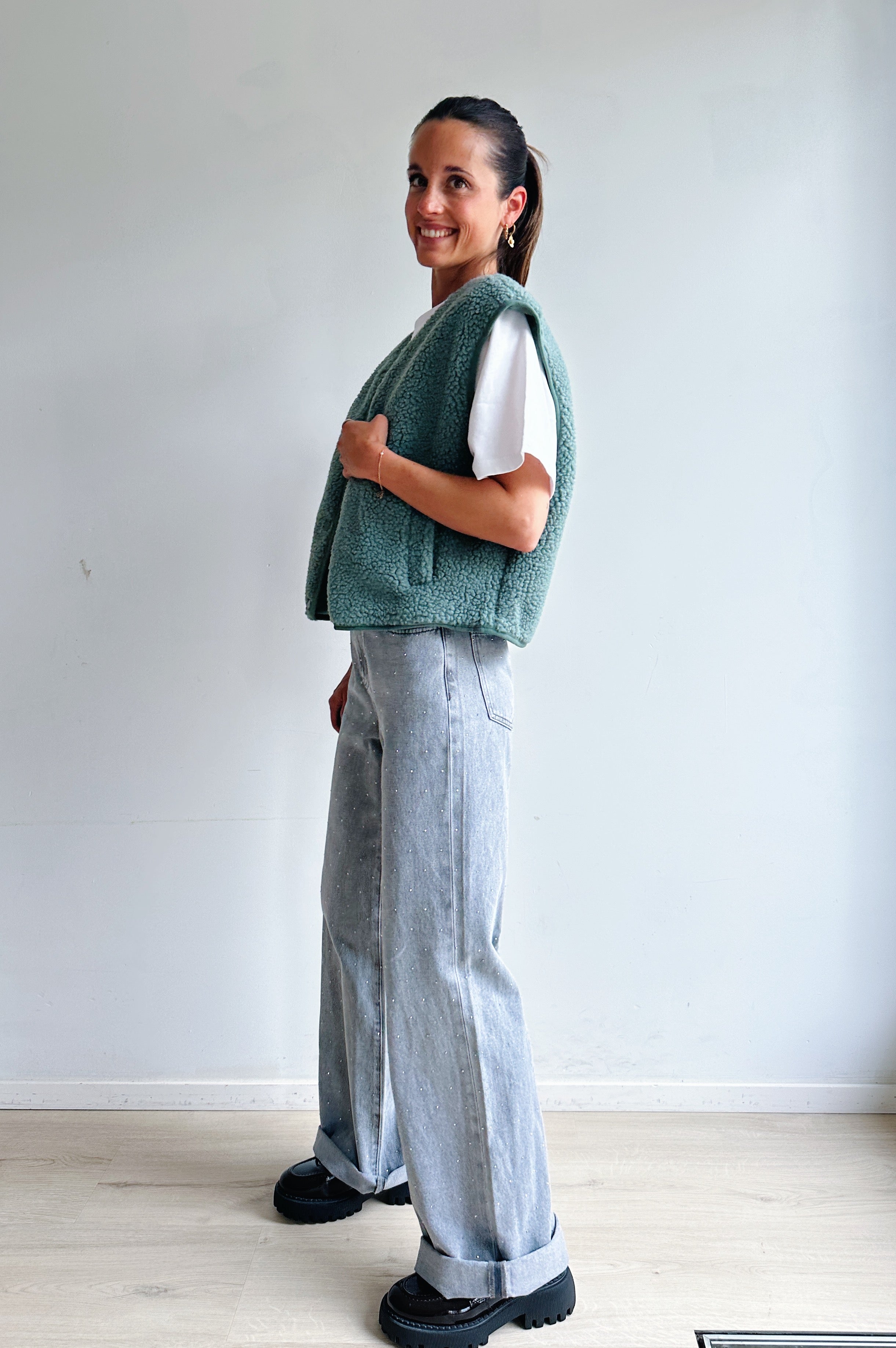 Willa gilet groen