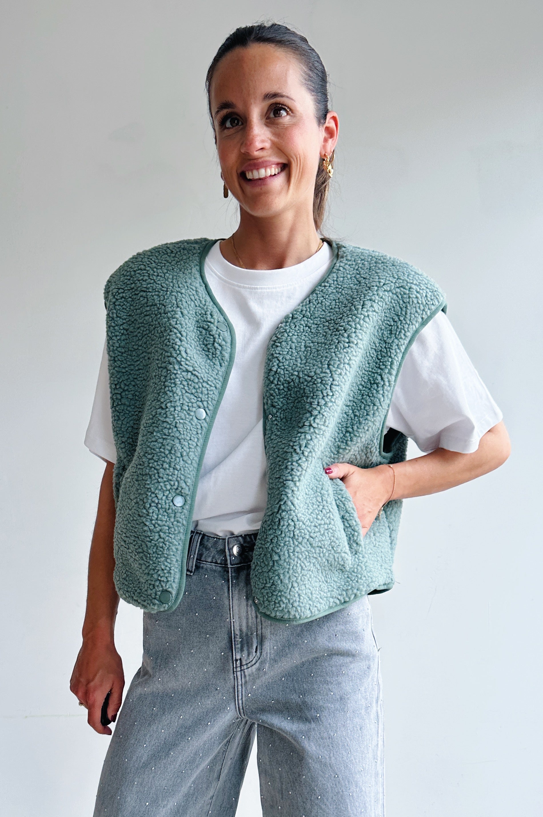 Willa gilet groen