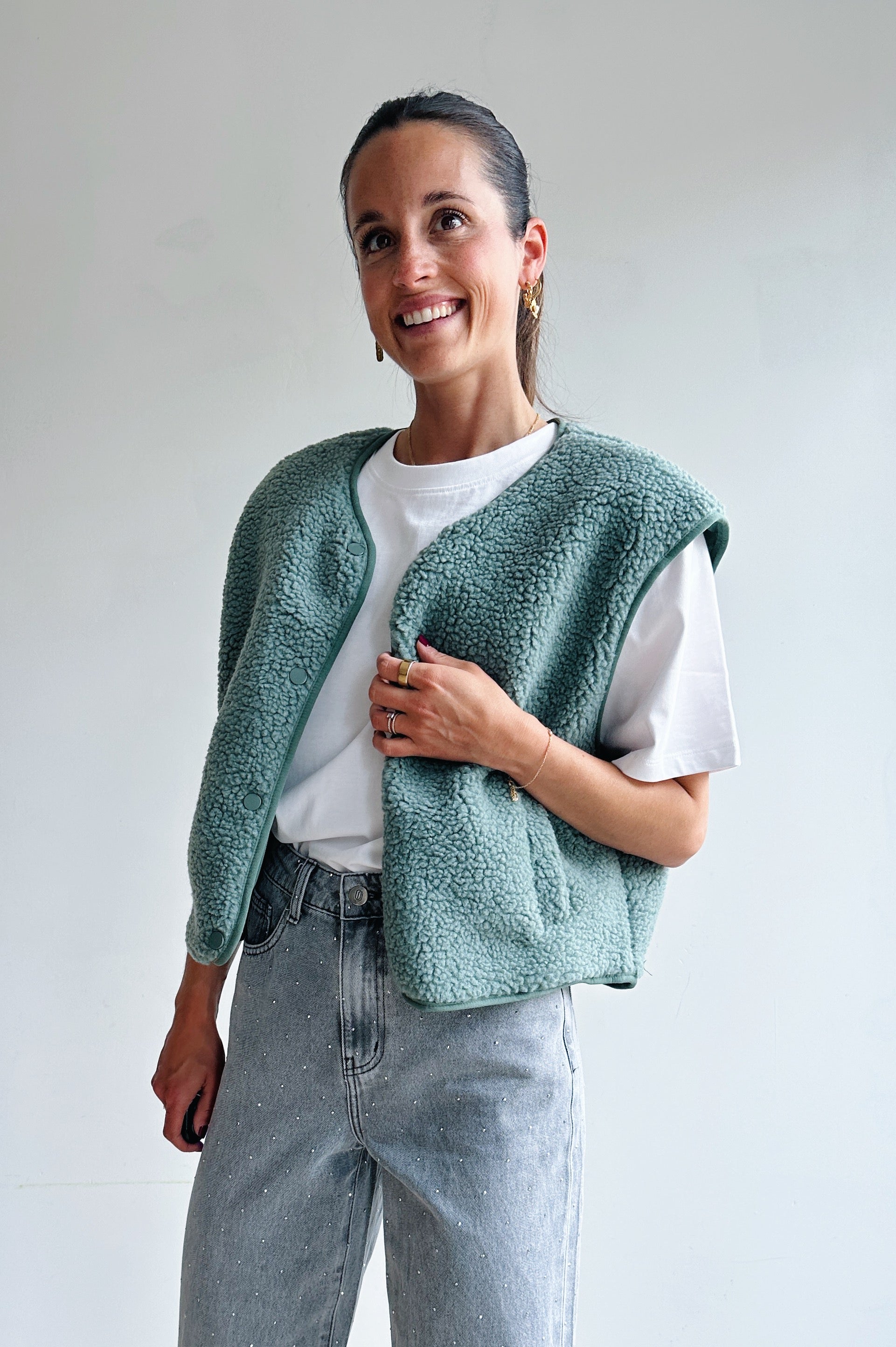 Willa gilet groen