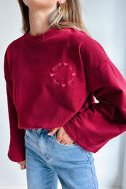 Lauranne longsleeve t-shirt bordeaux