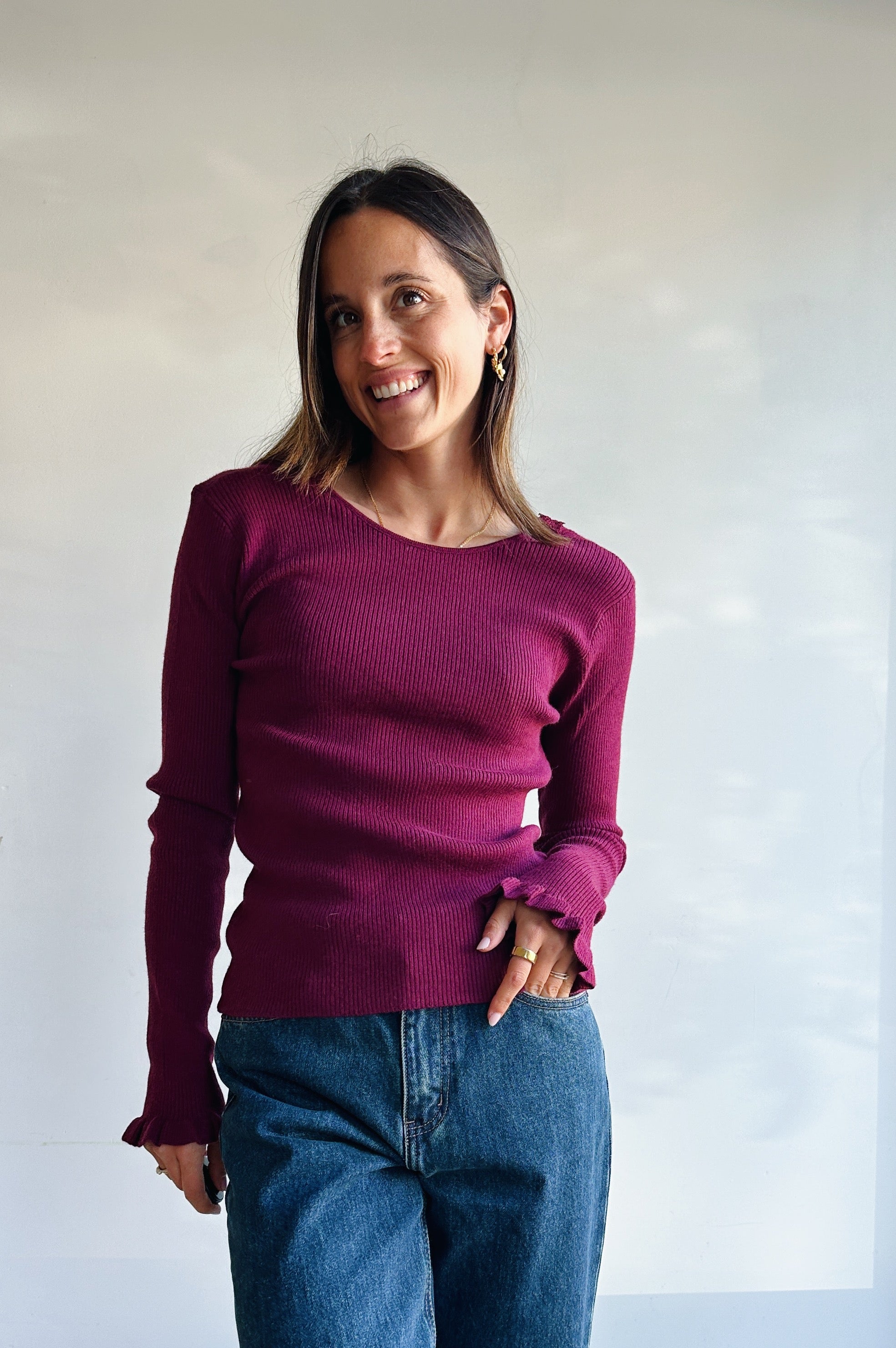 Amelie top bordeaux