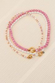 Roze slangenketting