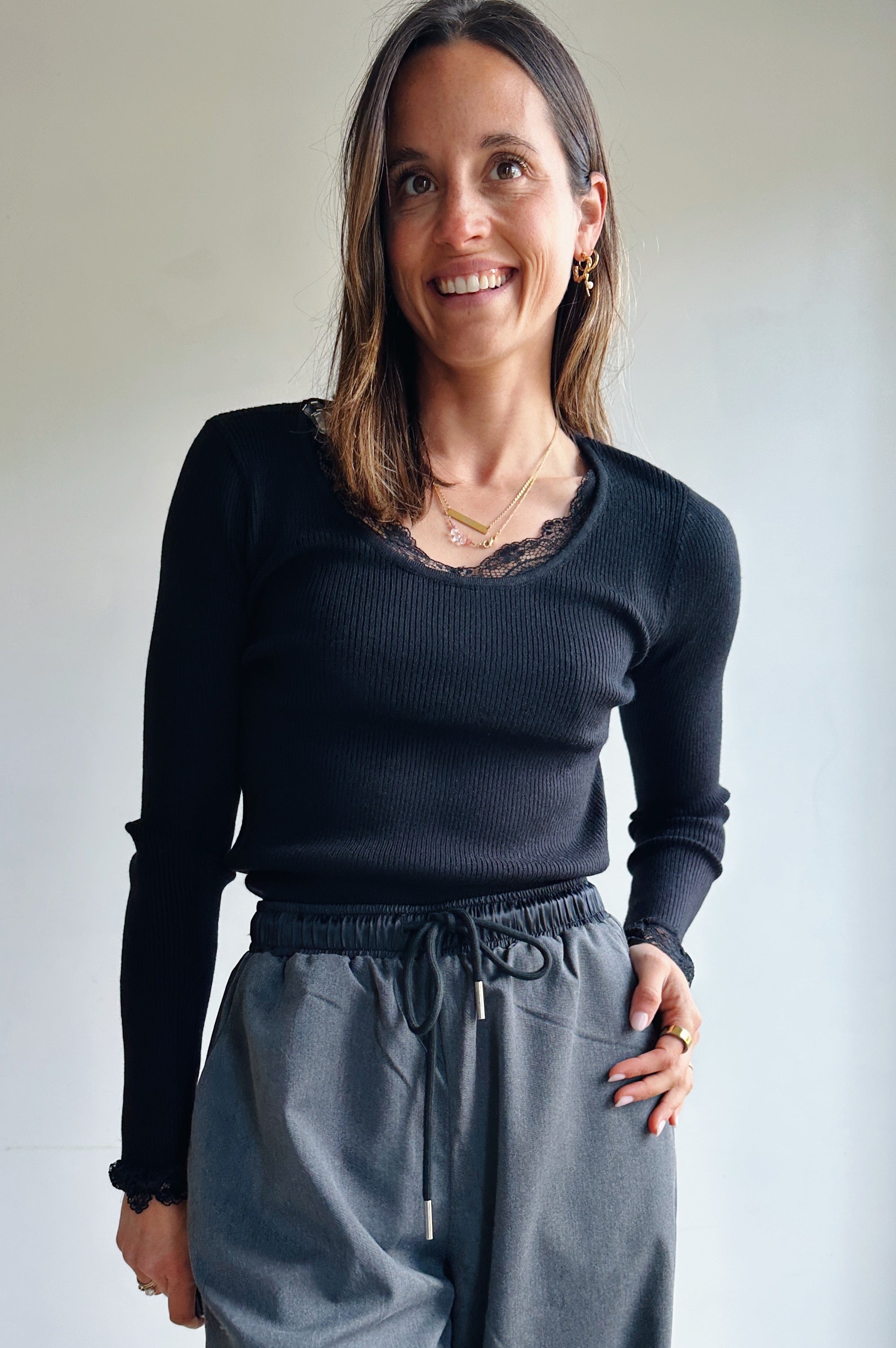 Elise top zwart