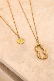 Twirl necklace gold