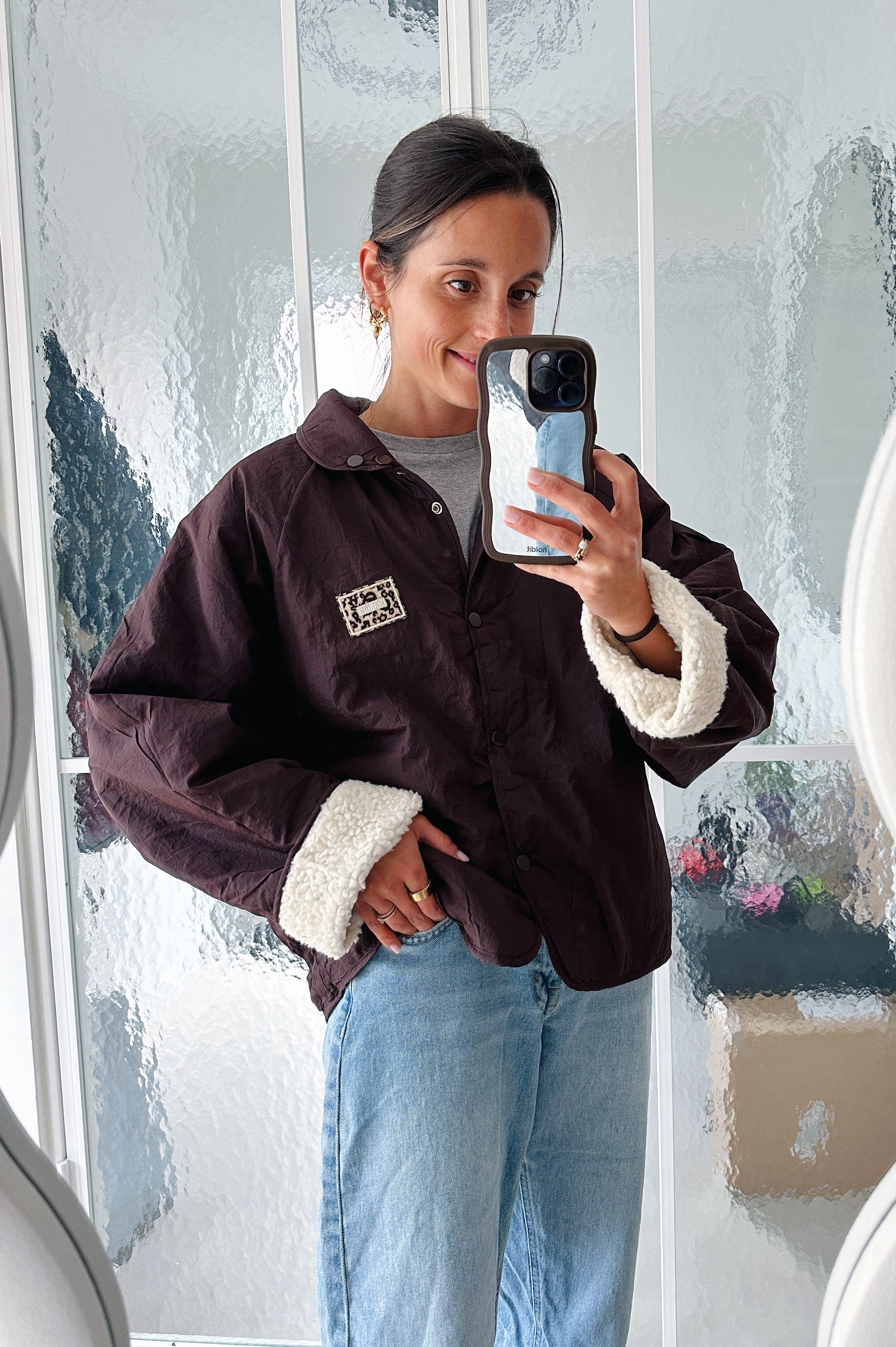 Lotta reversible jas chocolade