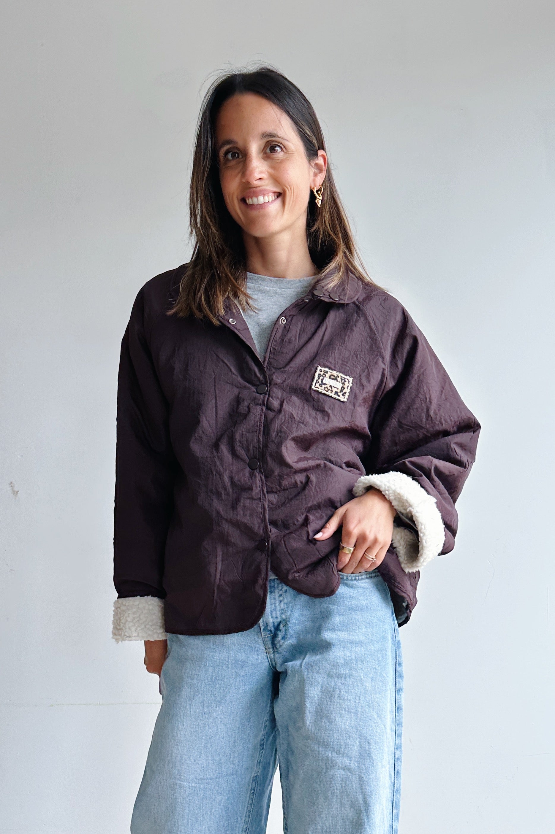 Lotta reversible jas chocolade