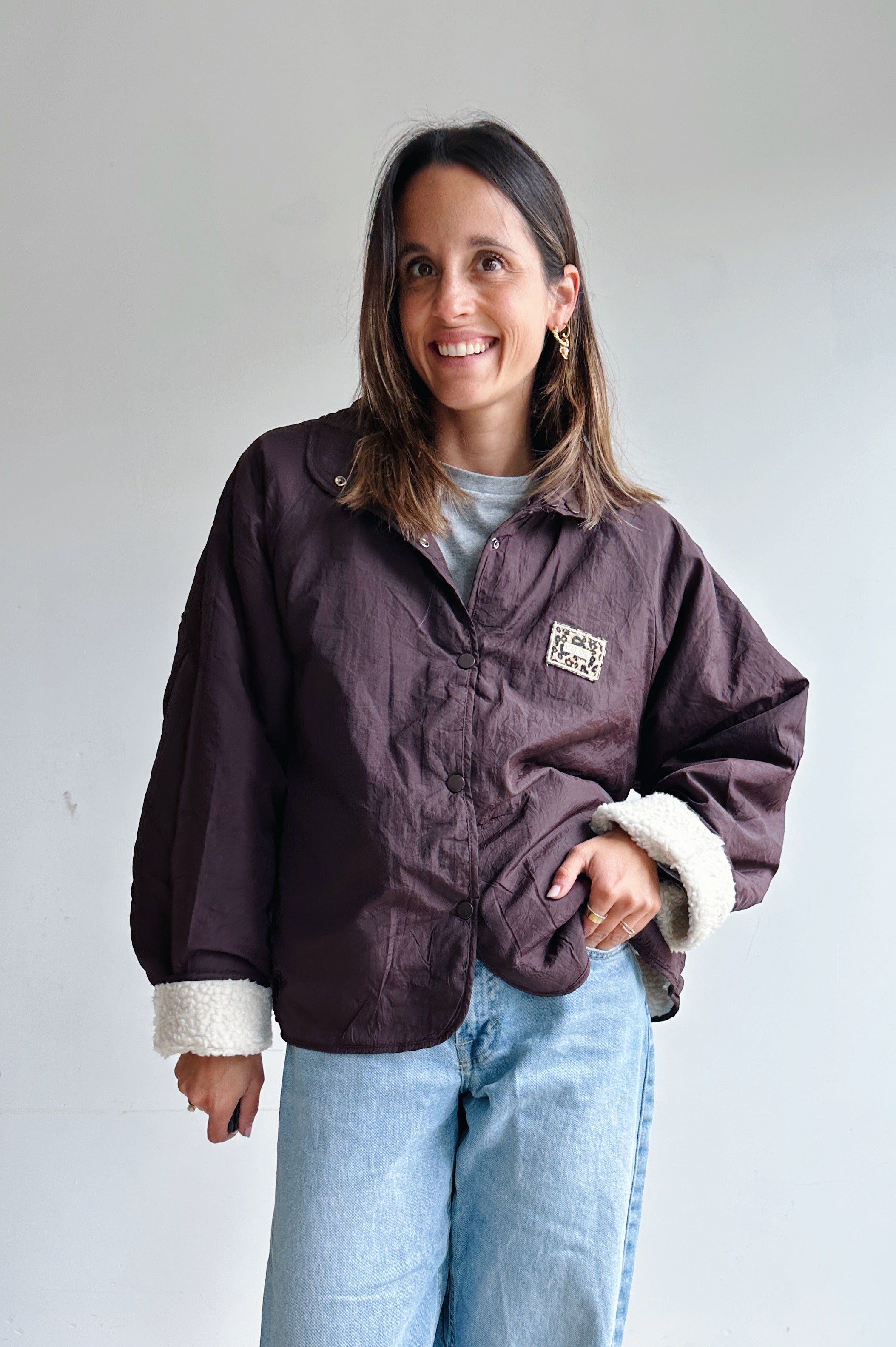 Lotta reversible jas chocolade