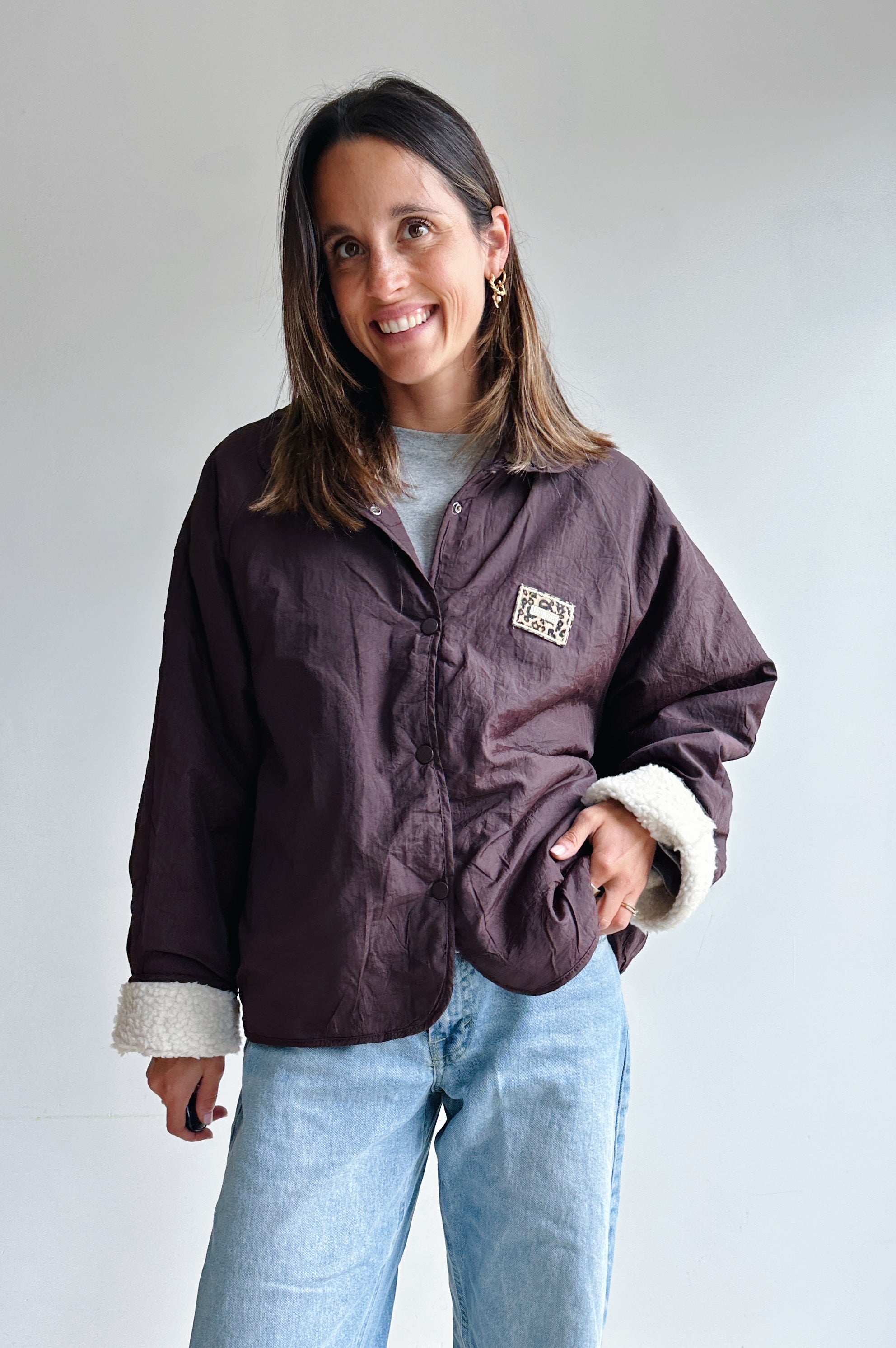 Lotta reversible jas chocolade