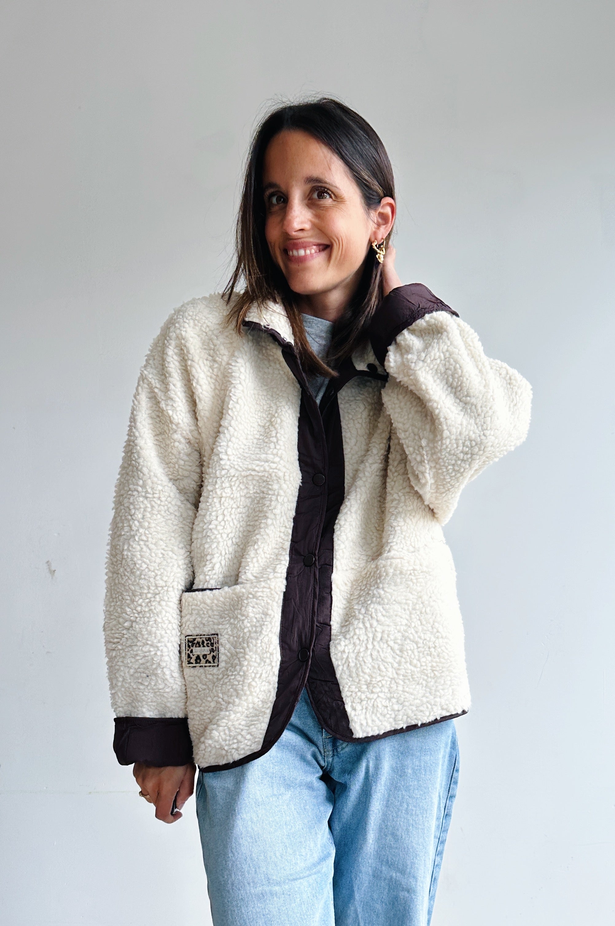 Lotta reversible jas chocolade