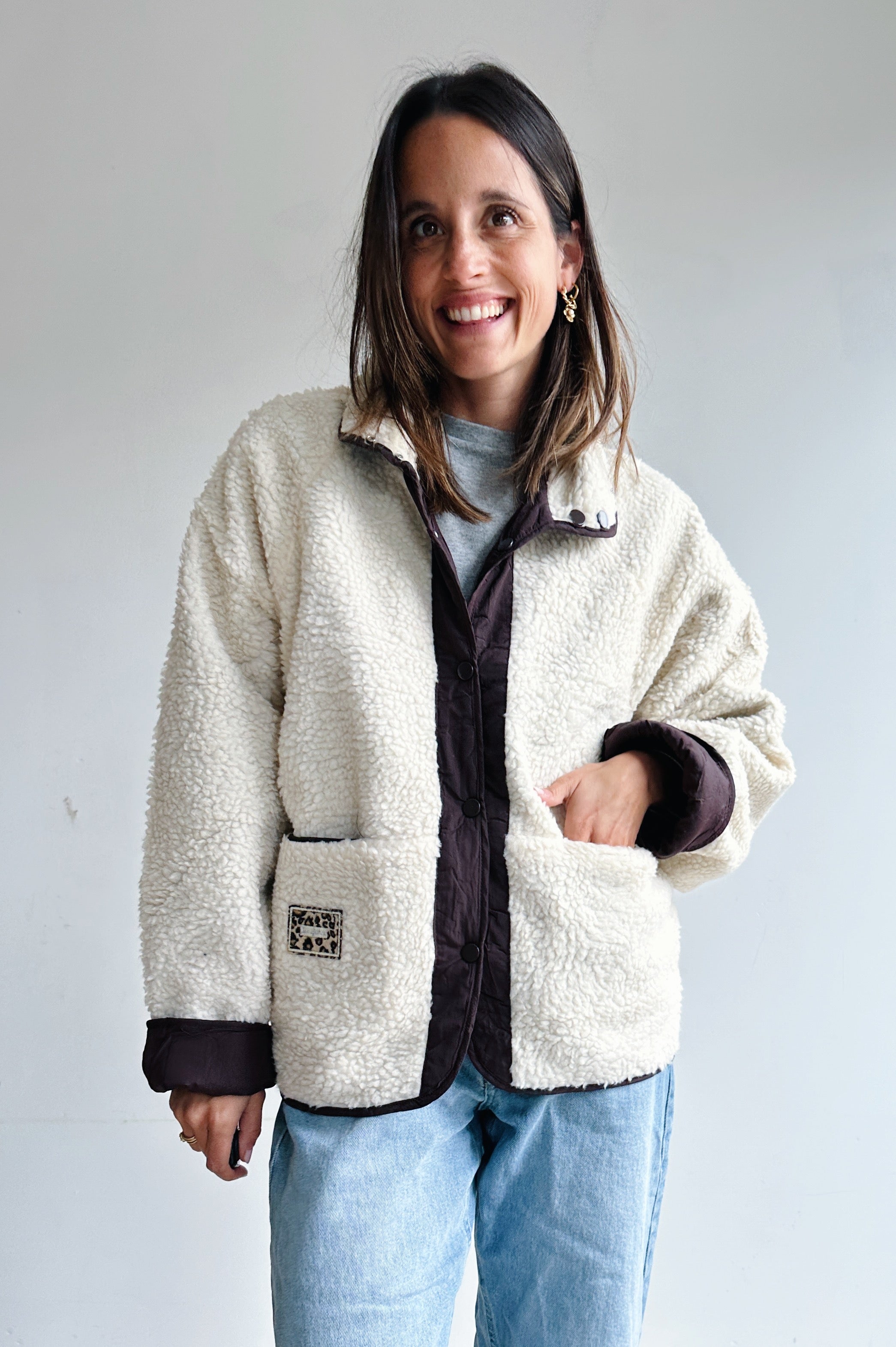 Lotta reversible jas chocolade
