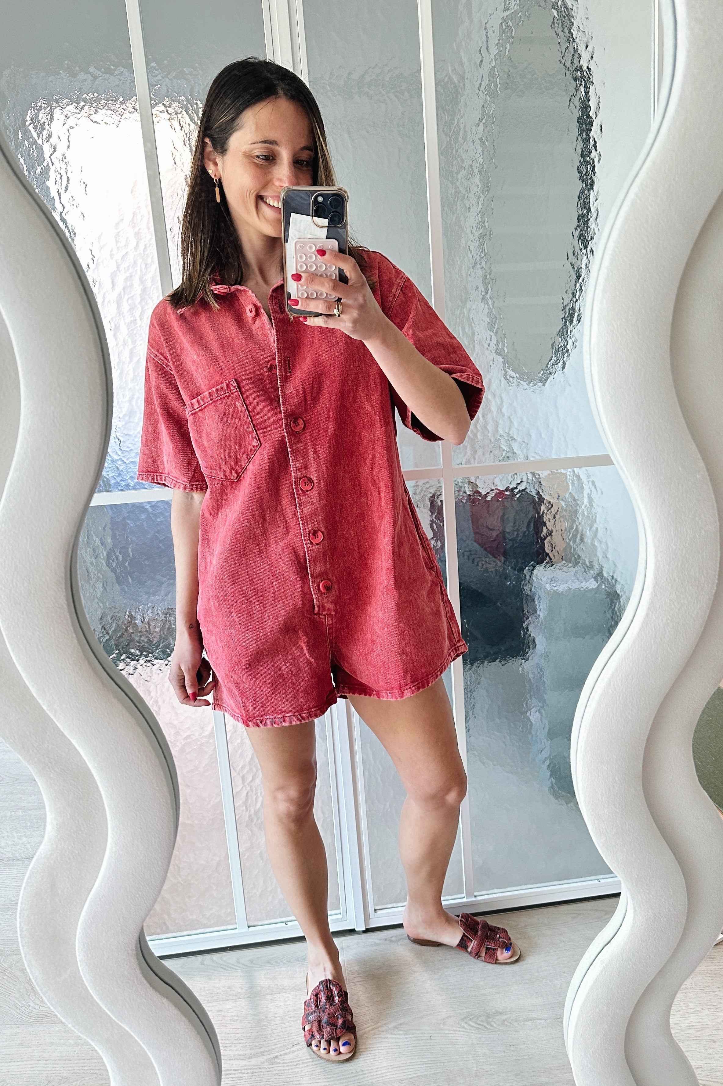 Lara playsuit rood