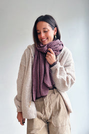 Polly sjaal roze bruin