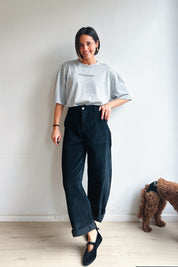 Bo barrel jeans zwart corduroy