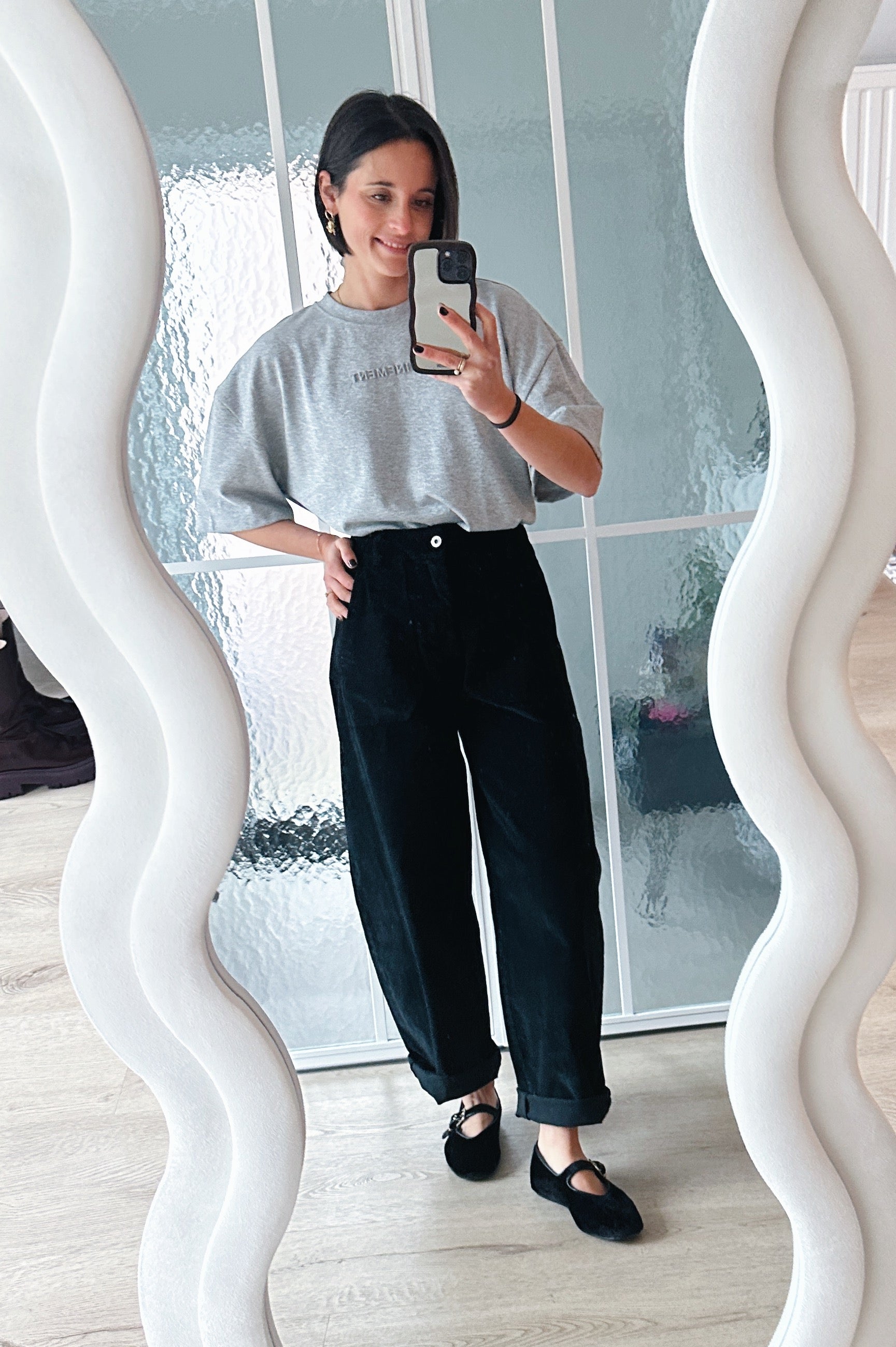 Bo barrel jeans zwart corduroy