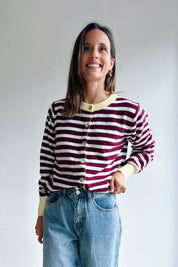 Suzanne gilet bordeaux