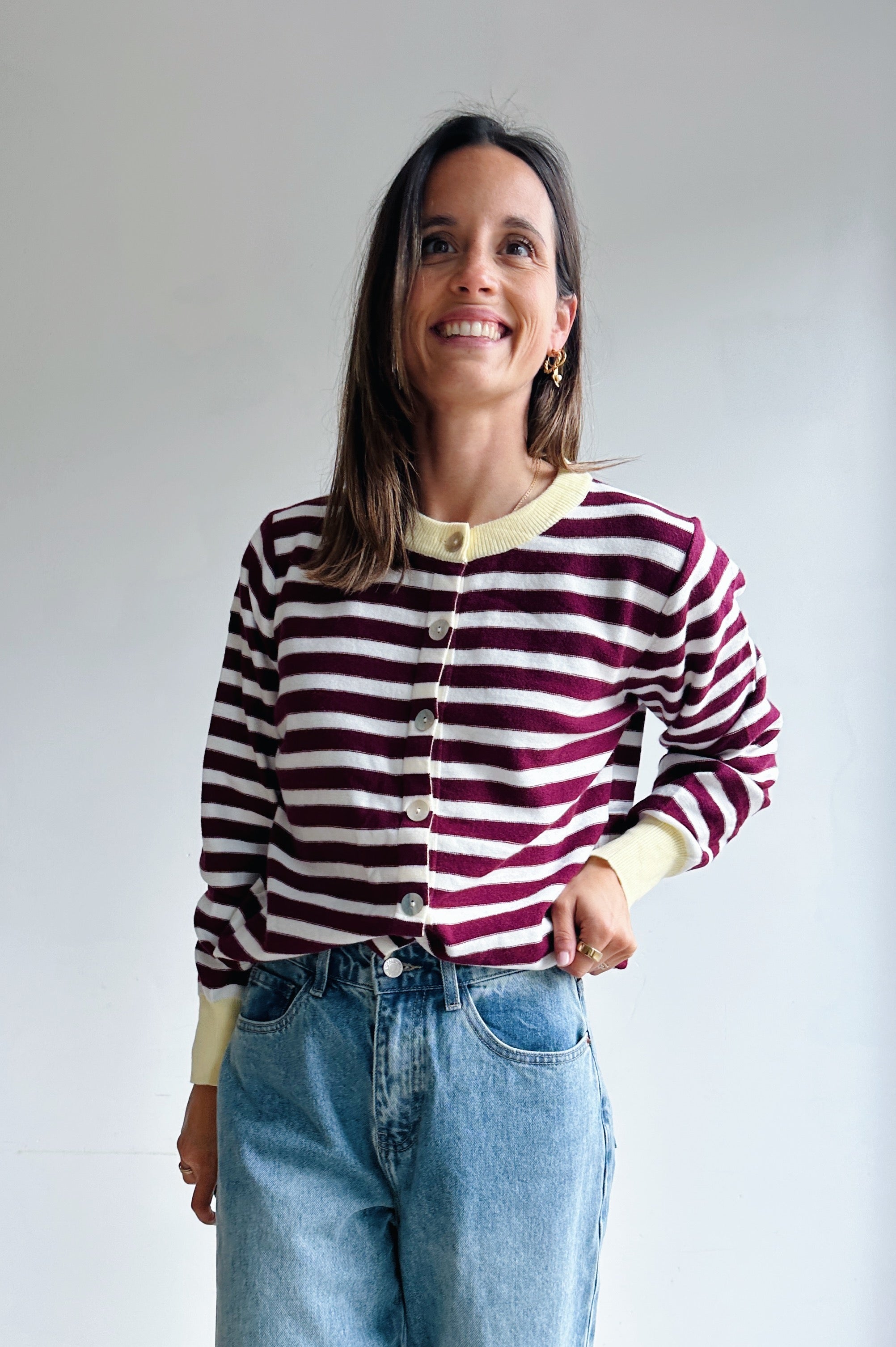 Suzanne gilet bordeaux