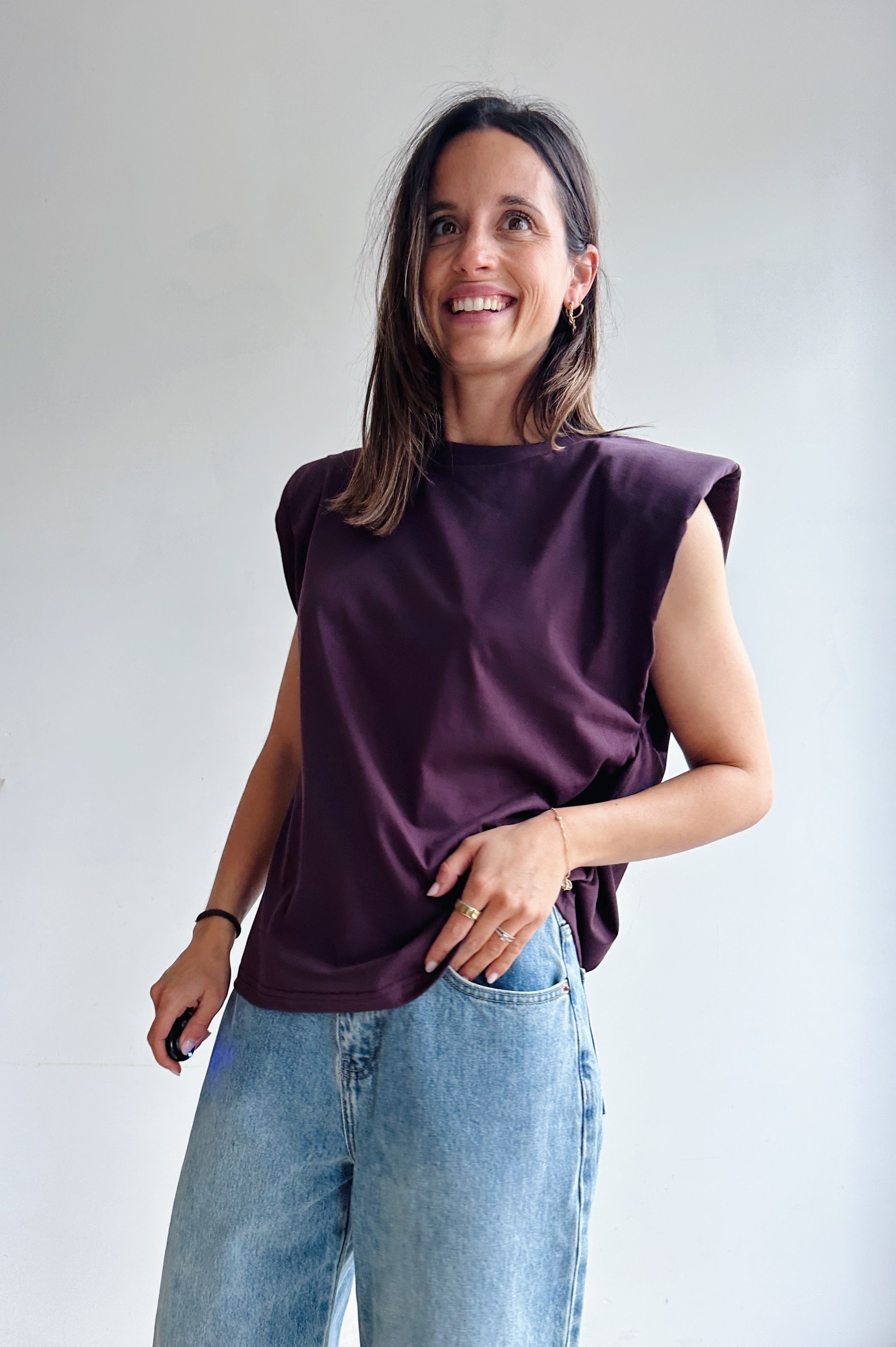 Gita t-shirt aubergine