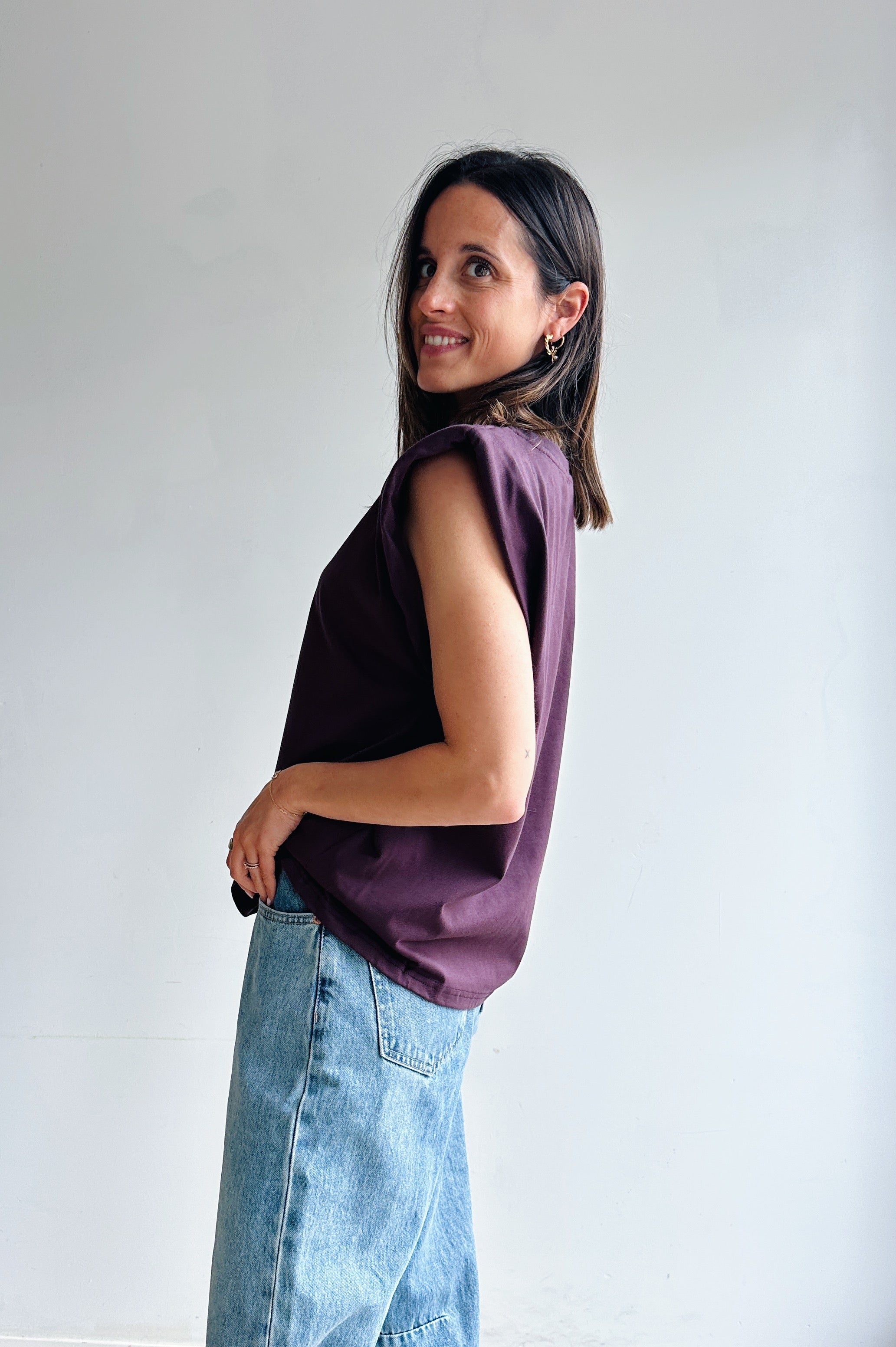 Gita t-shirt aubergine
