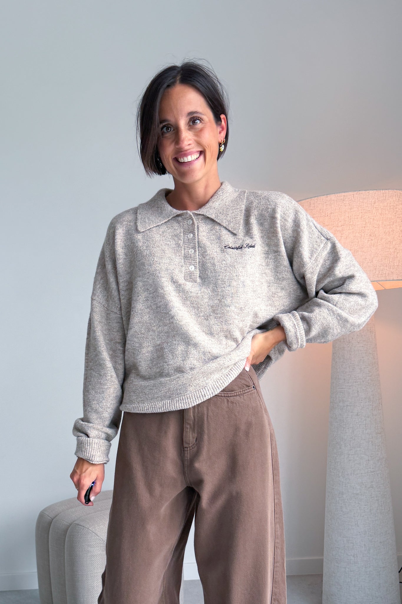 Linsey polo pull beige