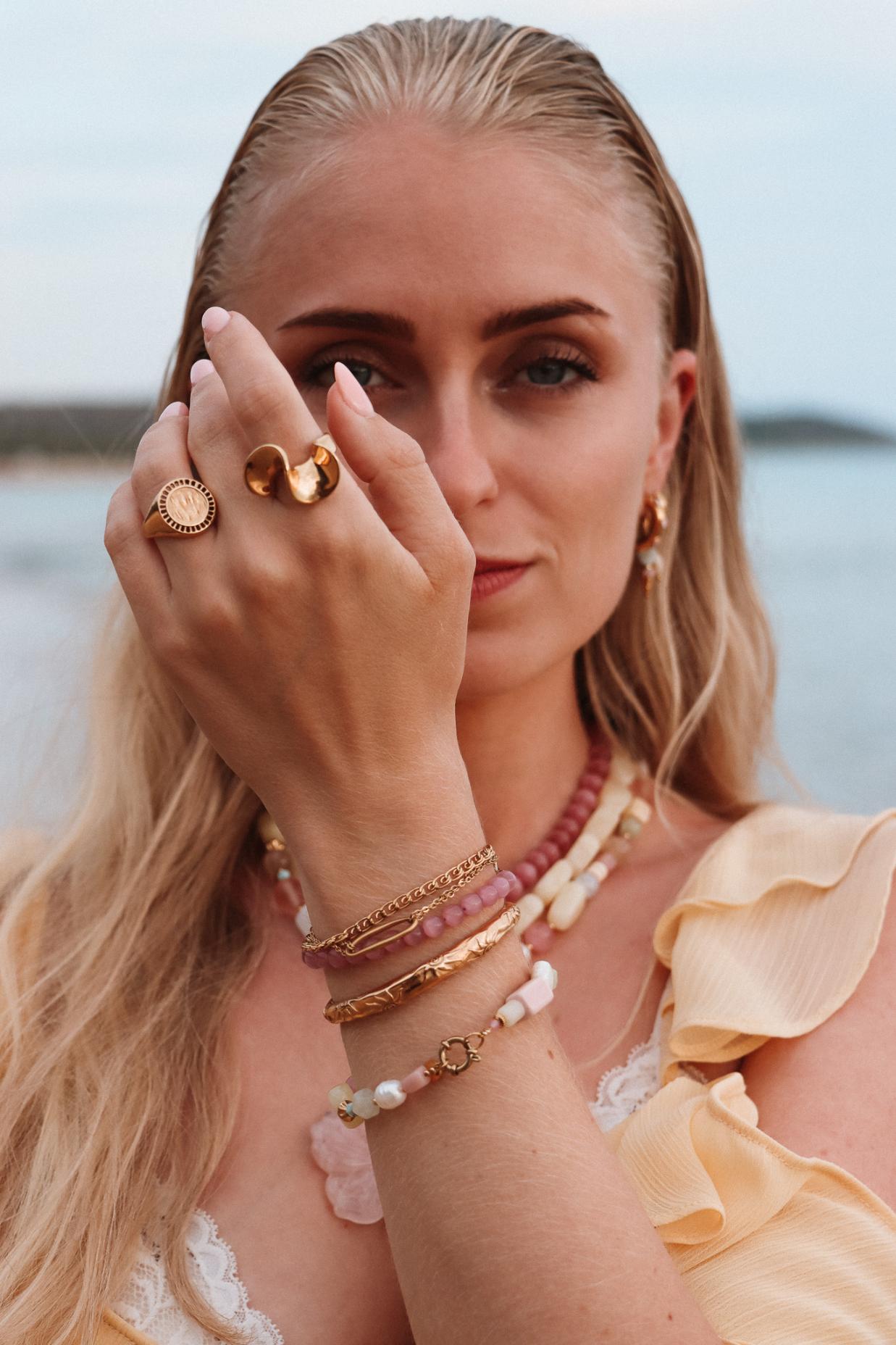 Bracelet serpent rose