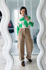 Bo barrel beige corduroy