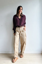 Bo barrel broek camel