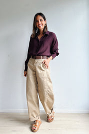 Bo barrel broek camel