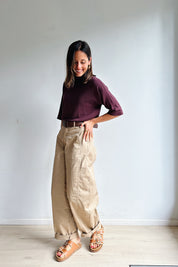 Bo barrel broek camel