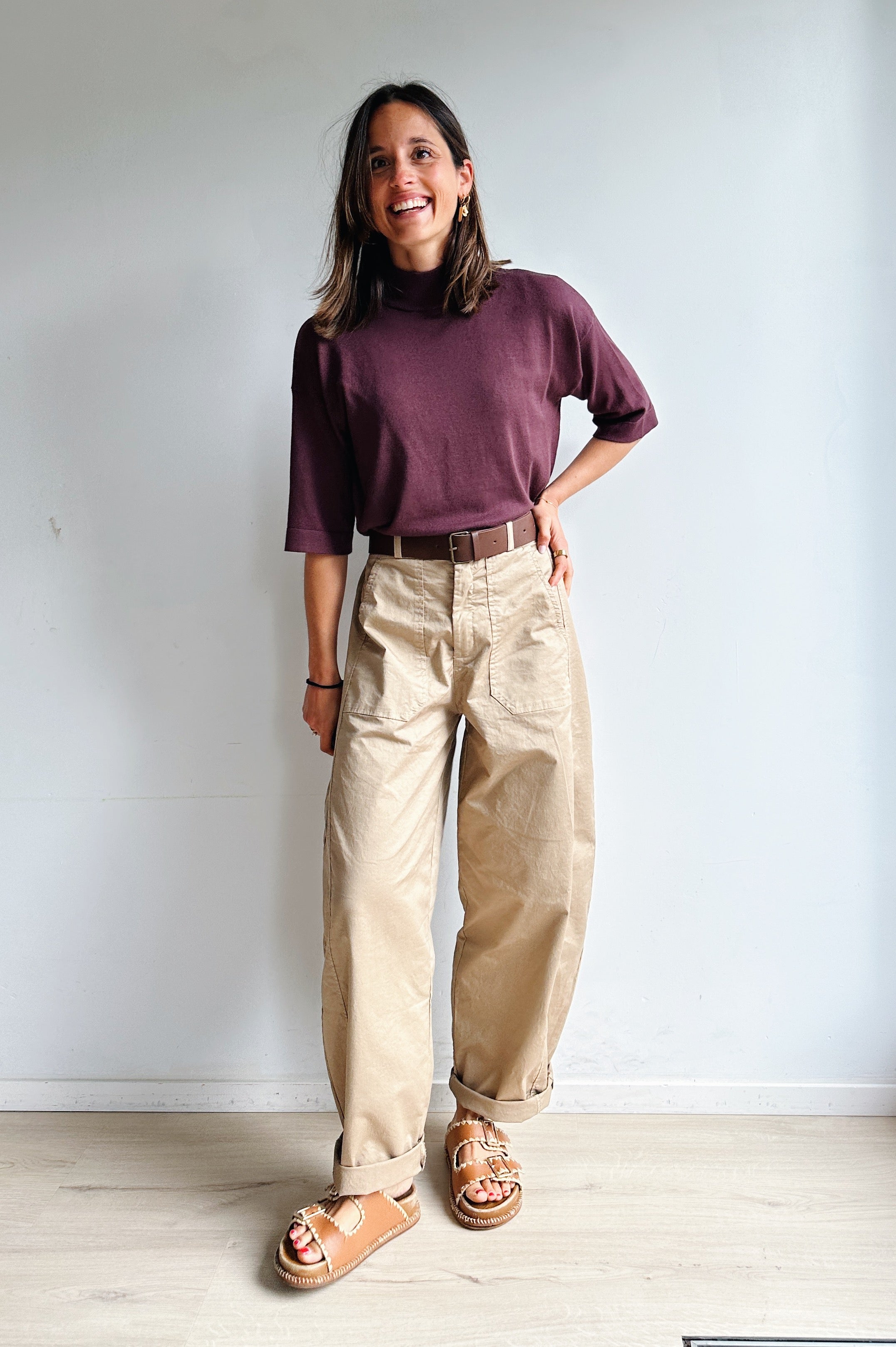 Bo barrel broek camel