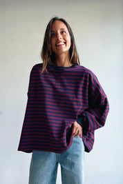 Ozanne sweater bordeaux marine