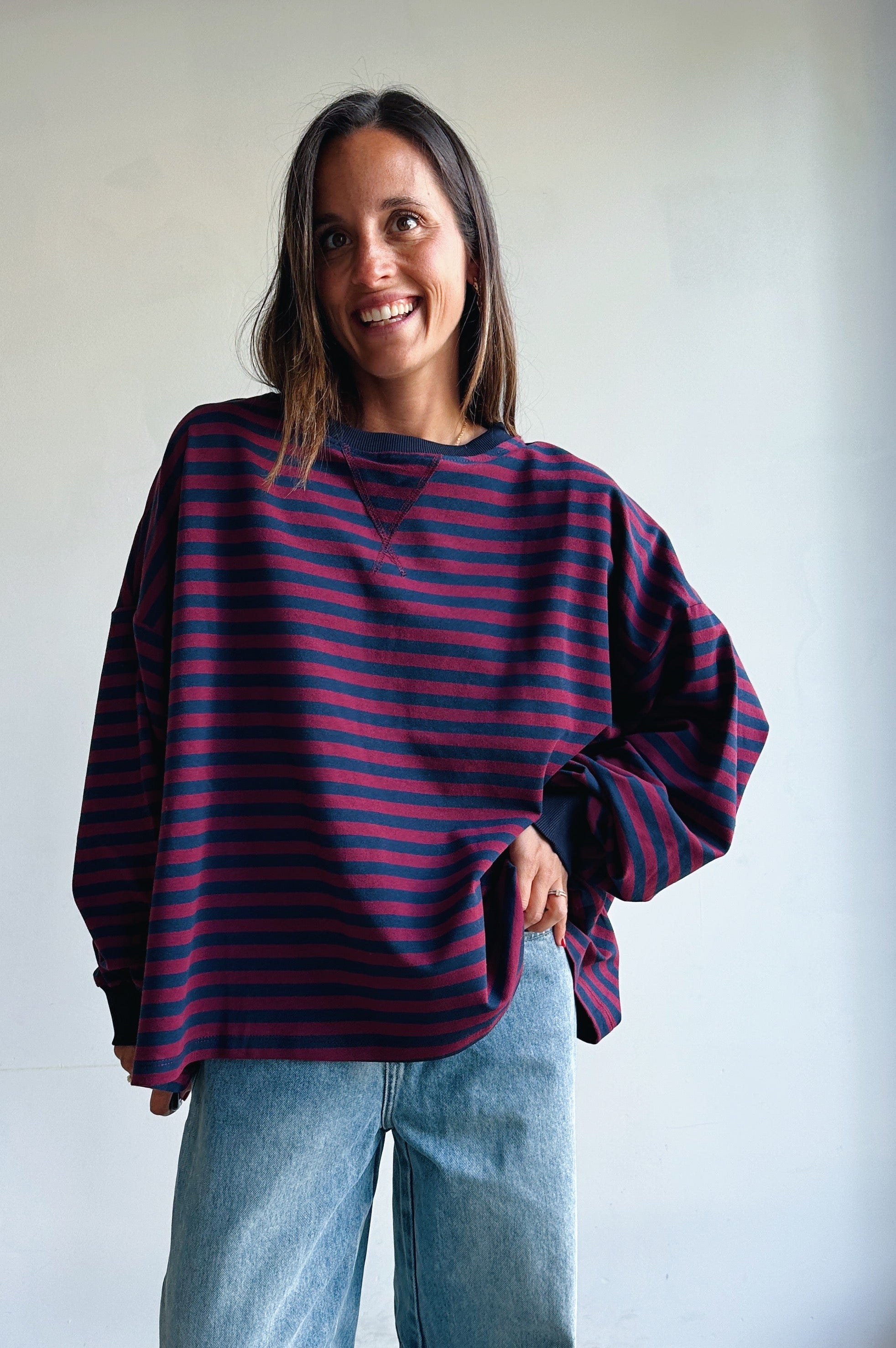 Ozanne sweater bordeaux marine