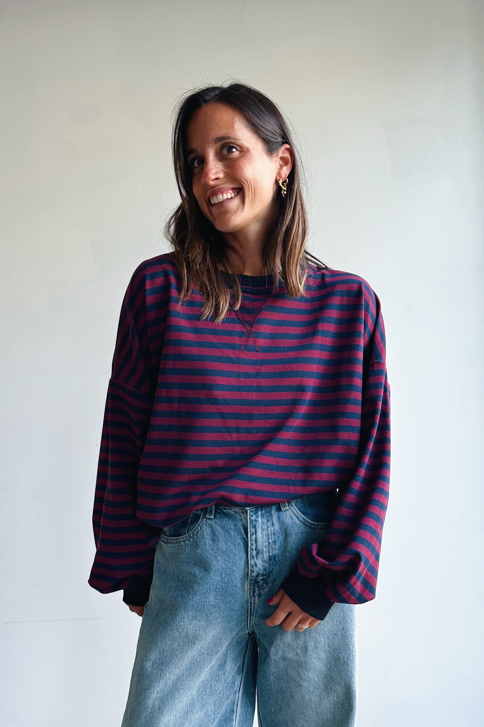 Ozanne sweater bordeaux marine