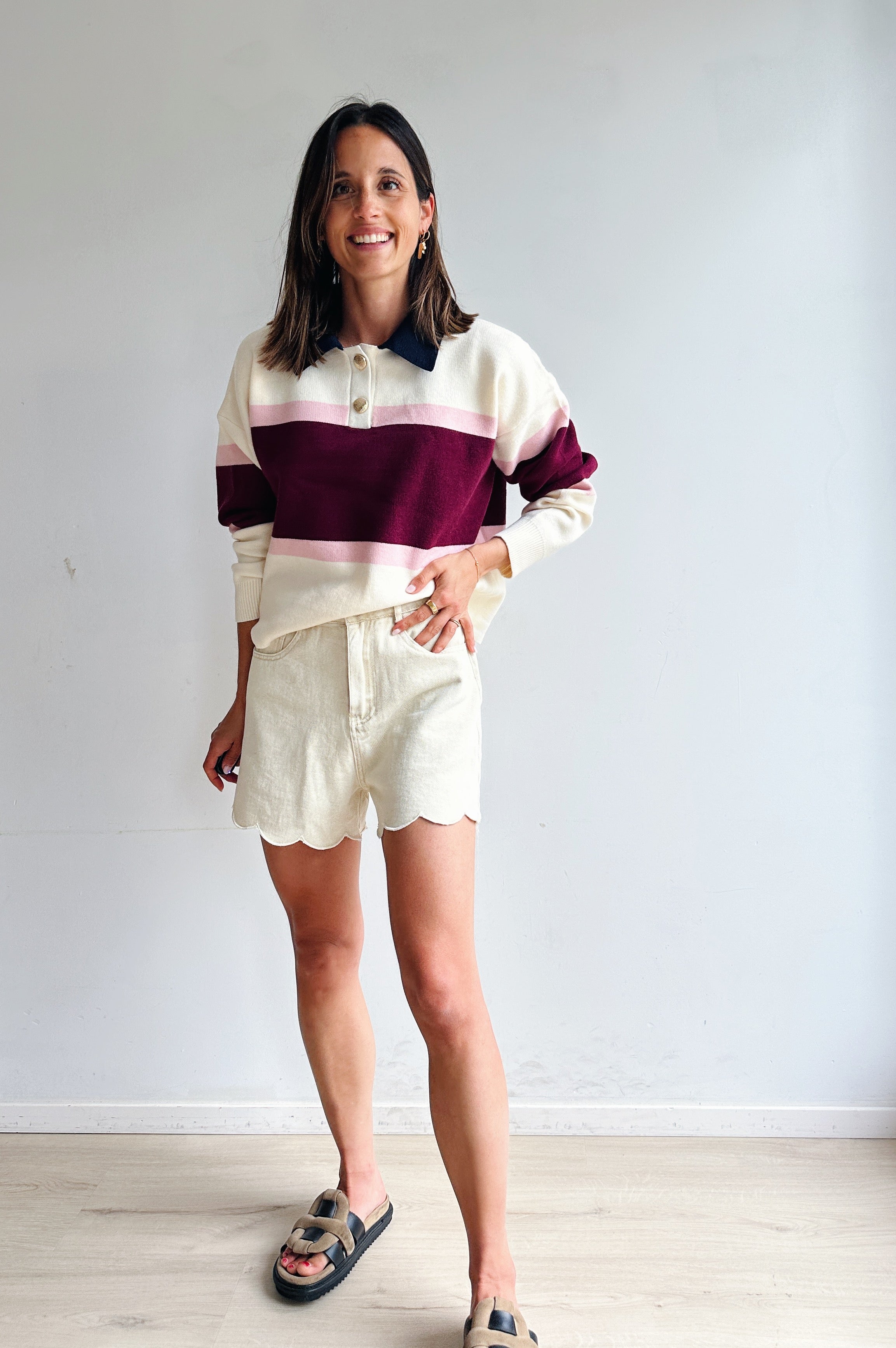 Olivia pull bordeaux