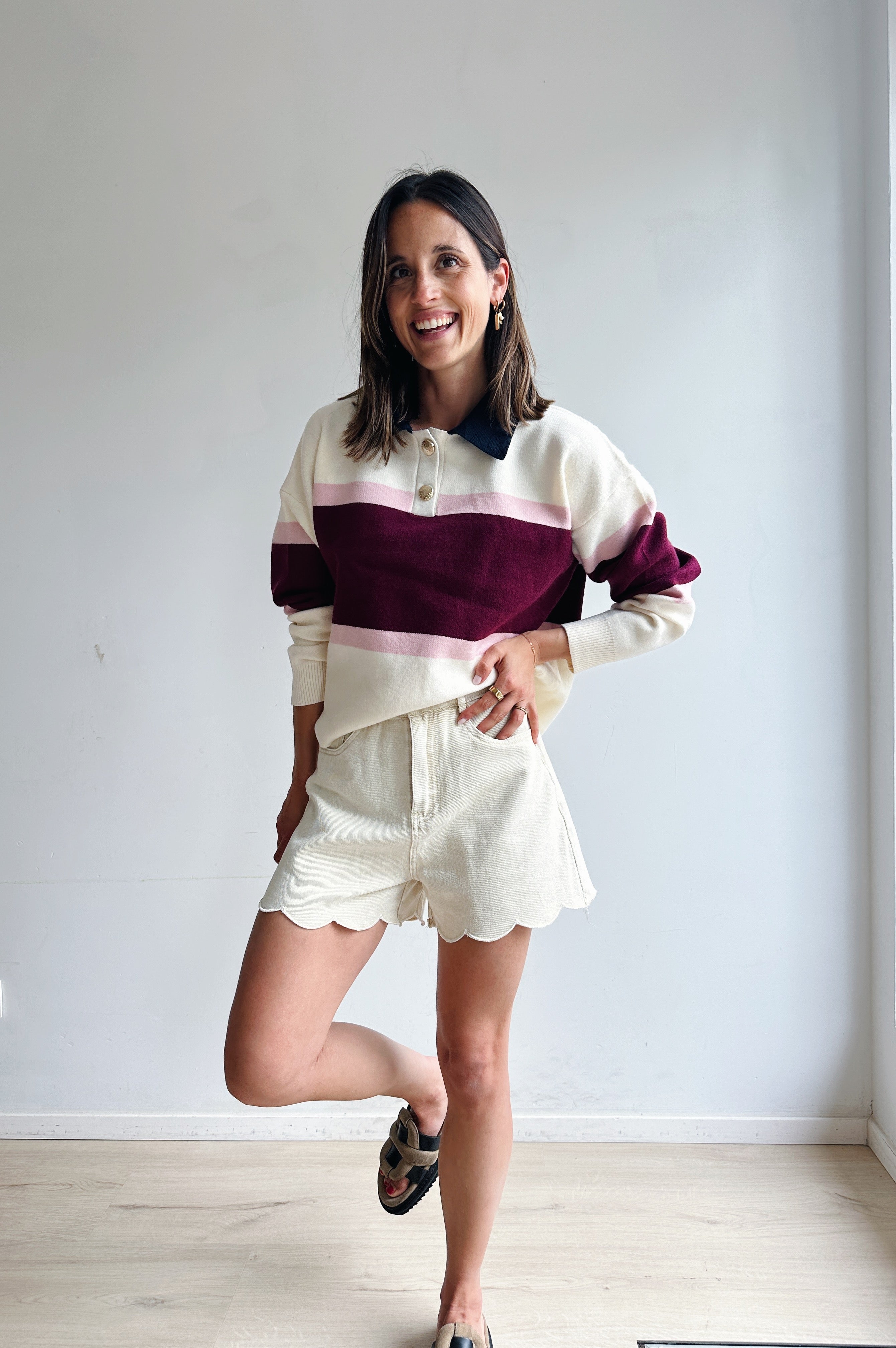 Olivia pull bordeaux