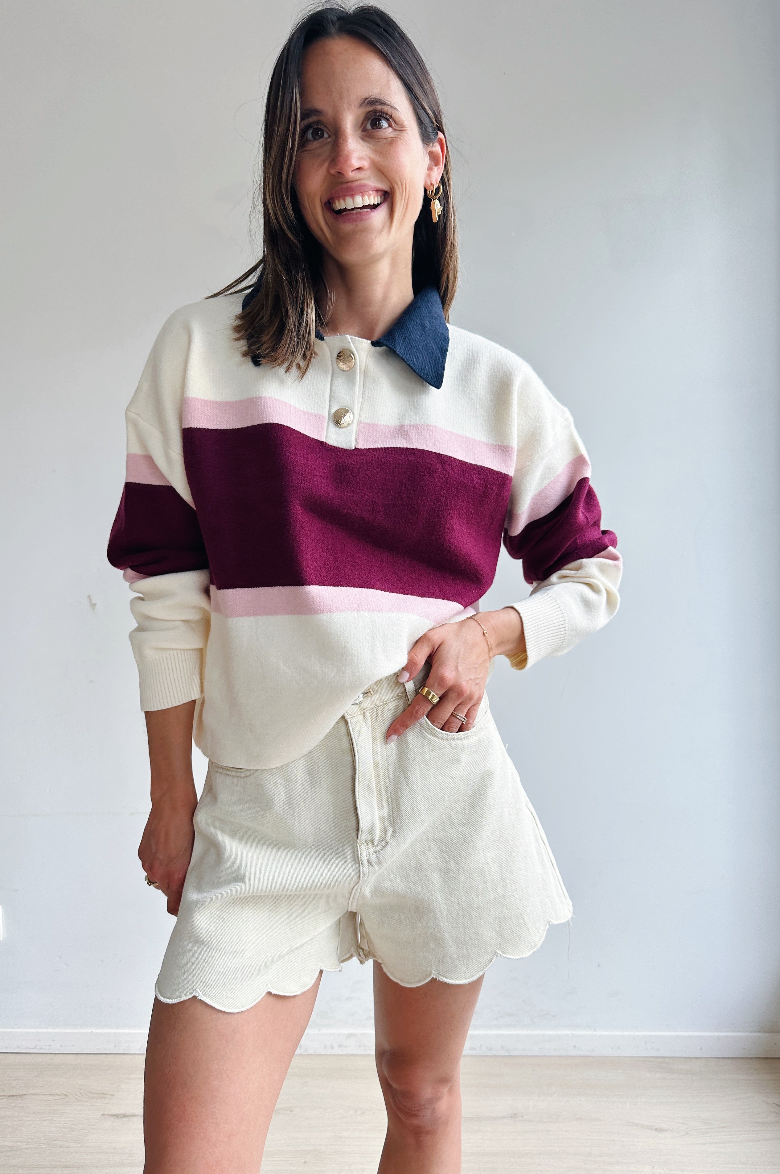 Olivia pull bordeaux