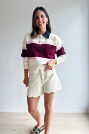 Olivia pull bordeaux