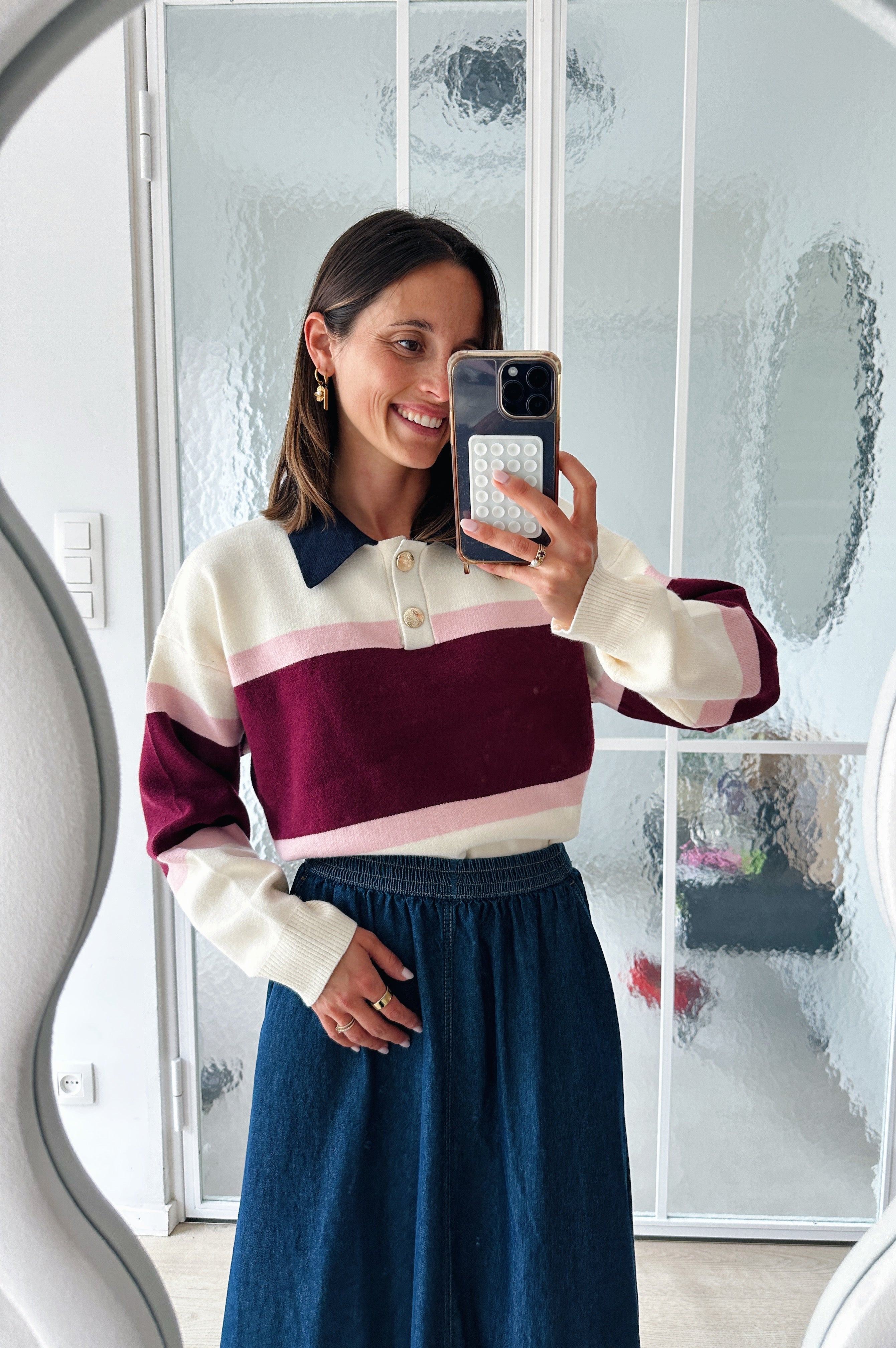 Olivia pull bordeaux