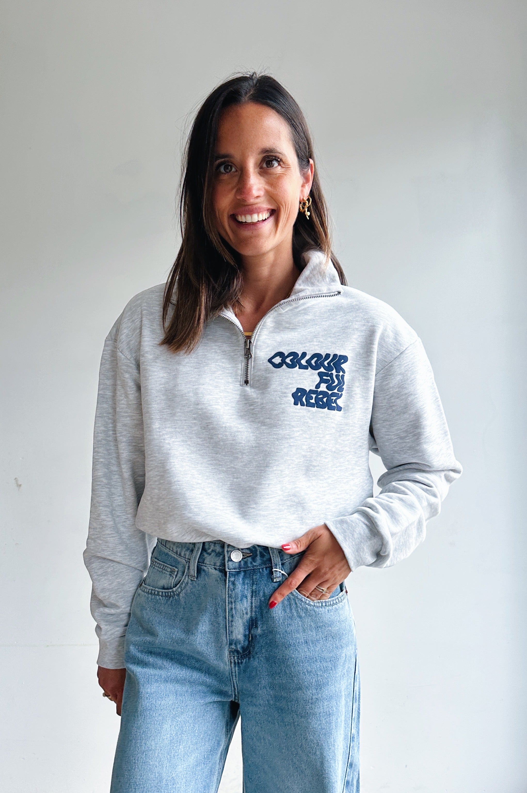 Uni Logo Relaxed Zip Sweat